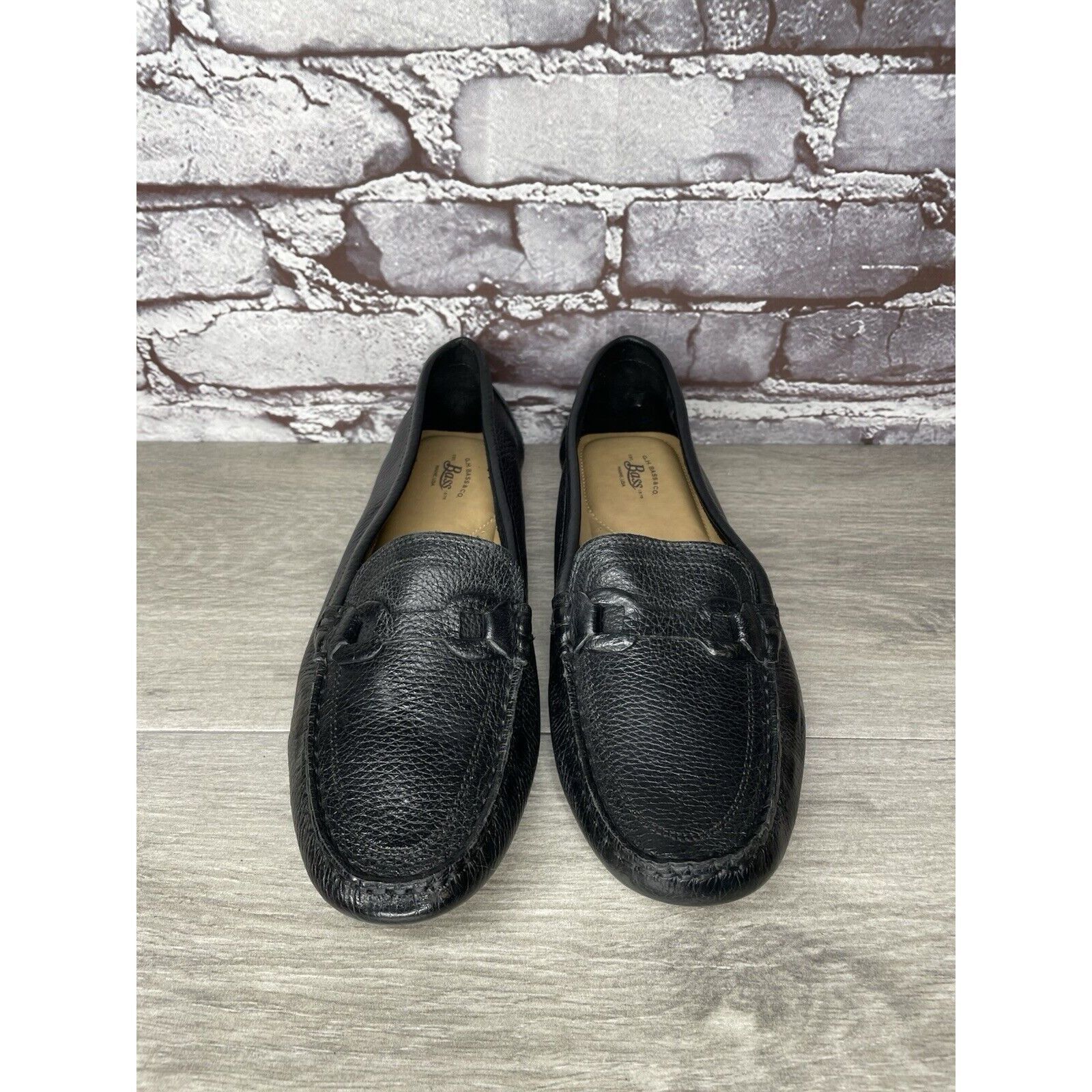 Bass G.H. Bass & Co. Bass Reese Black Leather Driving Loafers Wom Size US 9.5 / IT 39.5 - 7 Thumbnail
