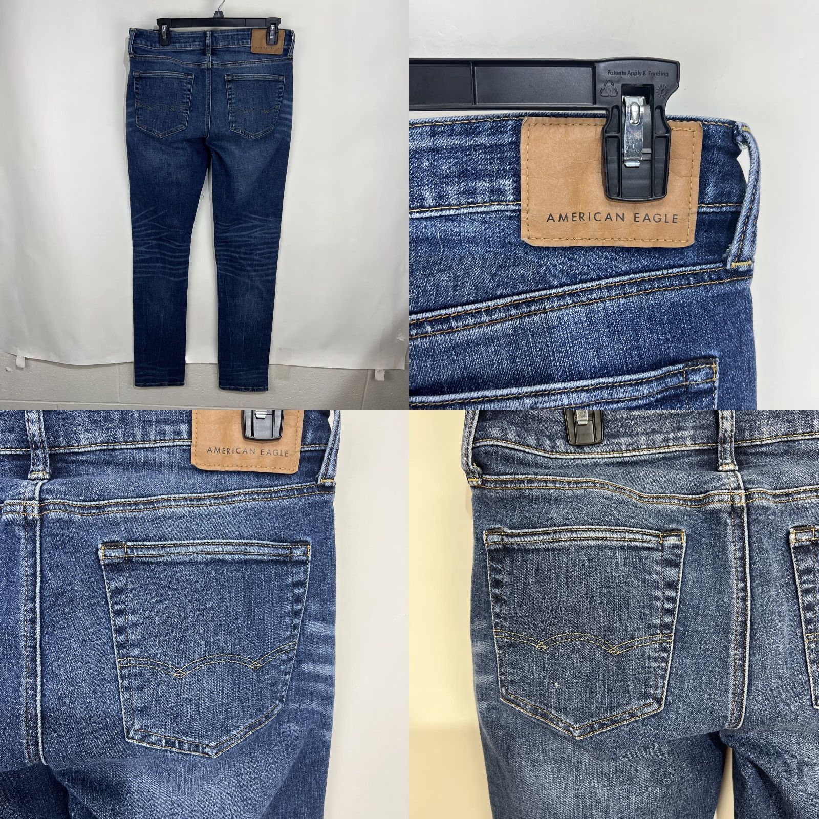 American Eagle Outfitters VINTAGE? No — (not vintage) American Eagle Next Level Airflex Jeans Slim Straight Medium Wash 30x34 Men’s Size US 30 / EU 46 - 8 Thumbnail