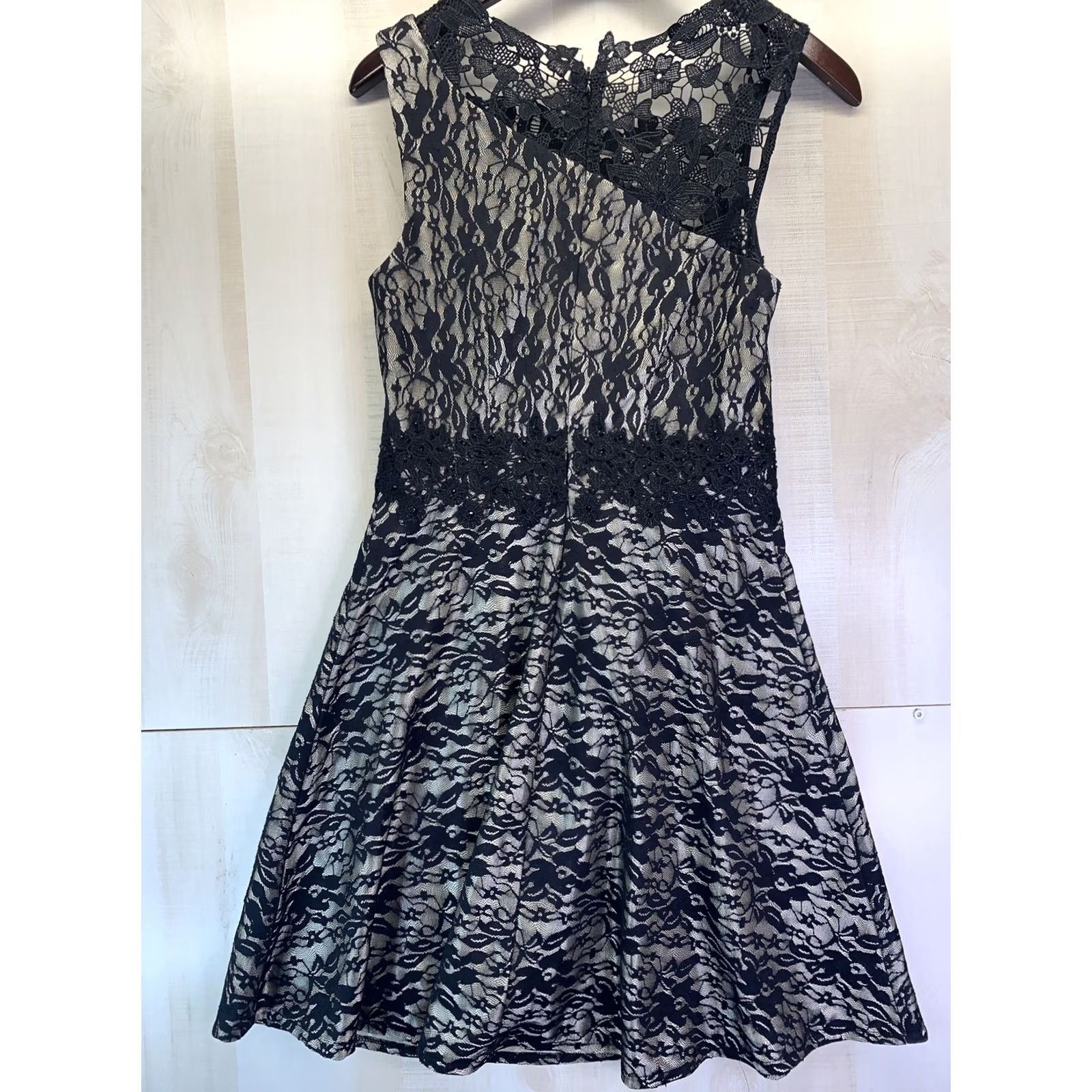 Vintage One by Eight Black Lace W/Satin Style Party/Prom Dress Size 4-4311 Size S / US 4 / IT 40 - 5 Thumbnail