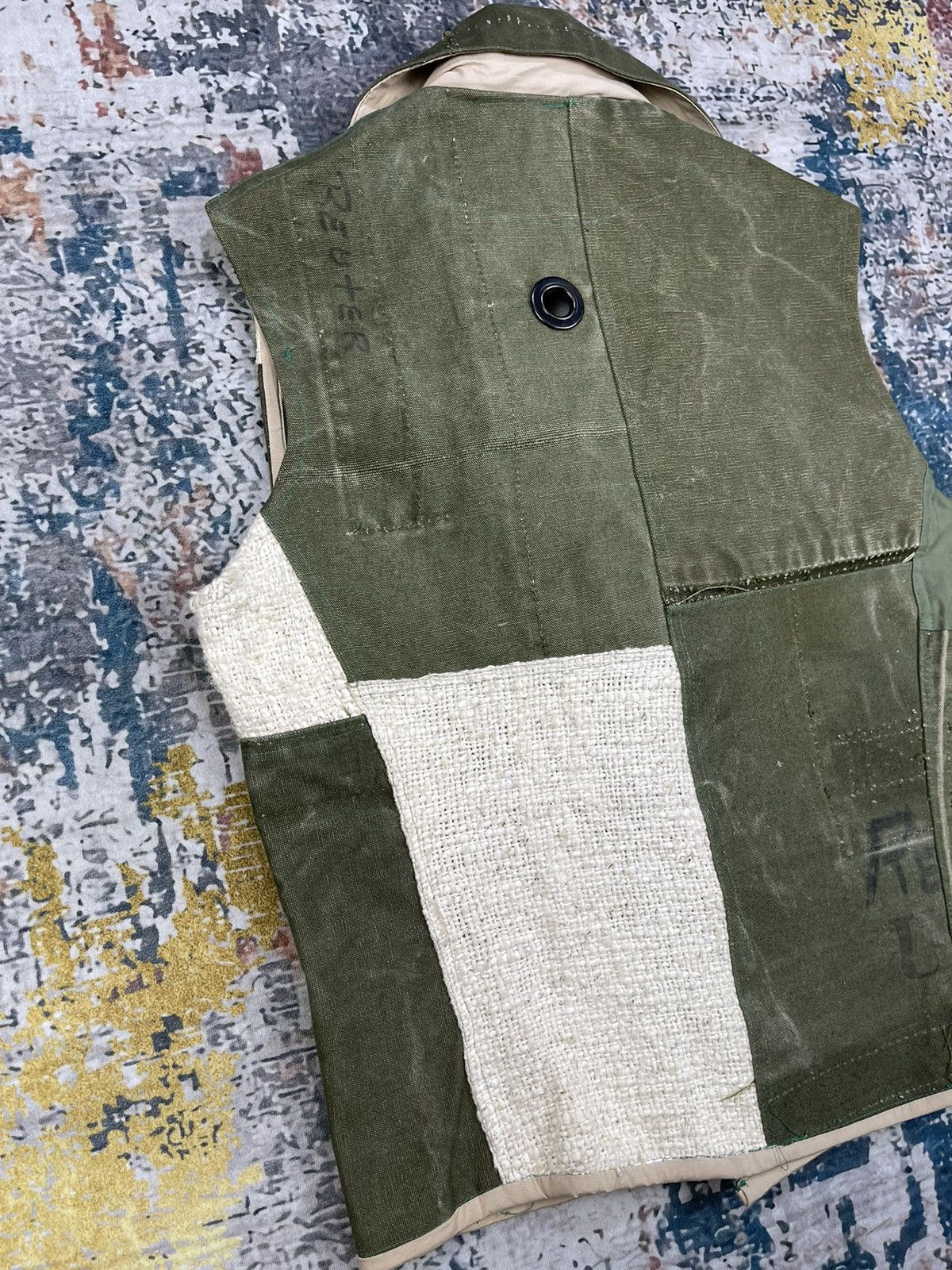 If Six Was Nine Macaronic Japan Upcycle Reconstruction Double Collar Size US M / EU 48-50 / 2 - 5 Thumbnail