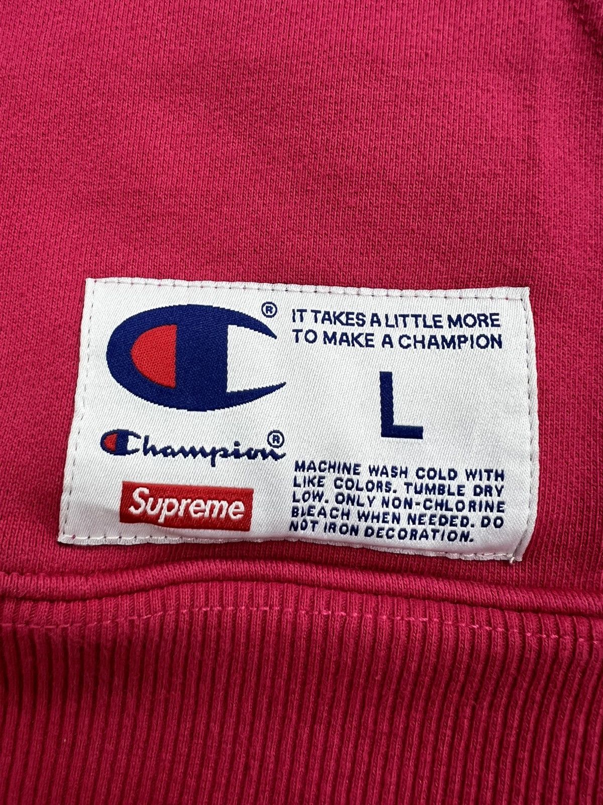 Champion × Supreme Supreme x Champion Label Hooded Sweatshirt Size US L / EU 52-54 / 3 - 6 Thumbnail