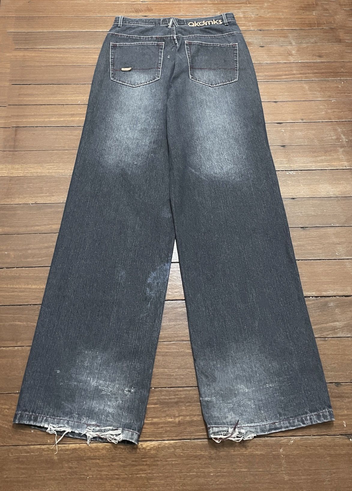 Vintage Rare Design Vintage Brand Akademiks Rapper Baggy Jeans 1990s Size US 35 - 2 Thumbnail