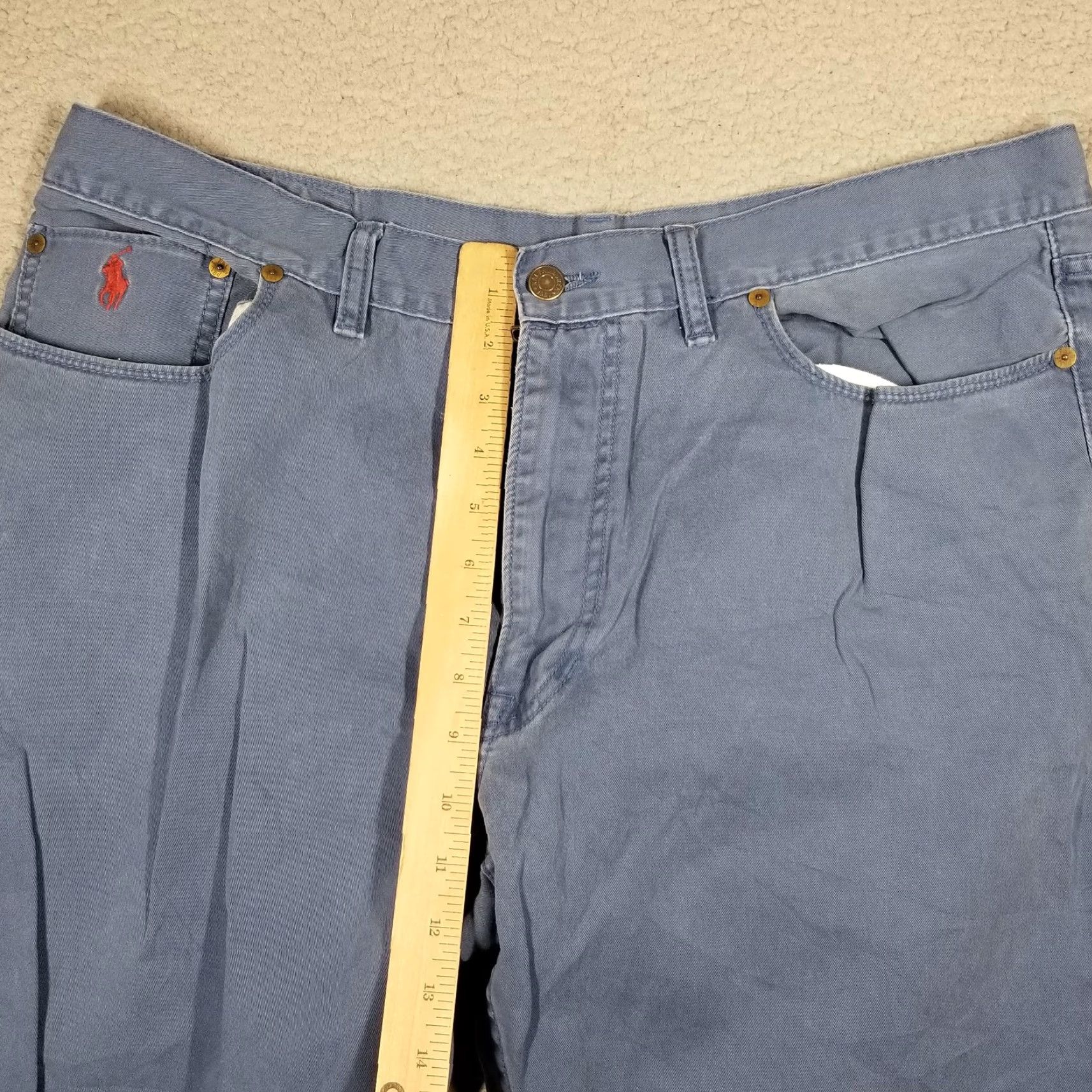 Polo Ralph Lauren VINTAGE Polo Ralph Lauren Jeans Mens 38x32 Blue 5-Pocket Twill Embroidered Pony Casual Mens Size US M / EU 48-50 / 2 - 7 Thumbnail