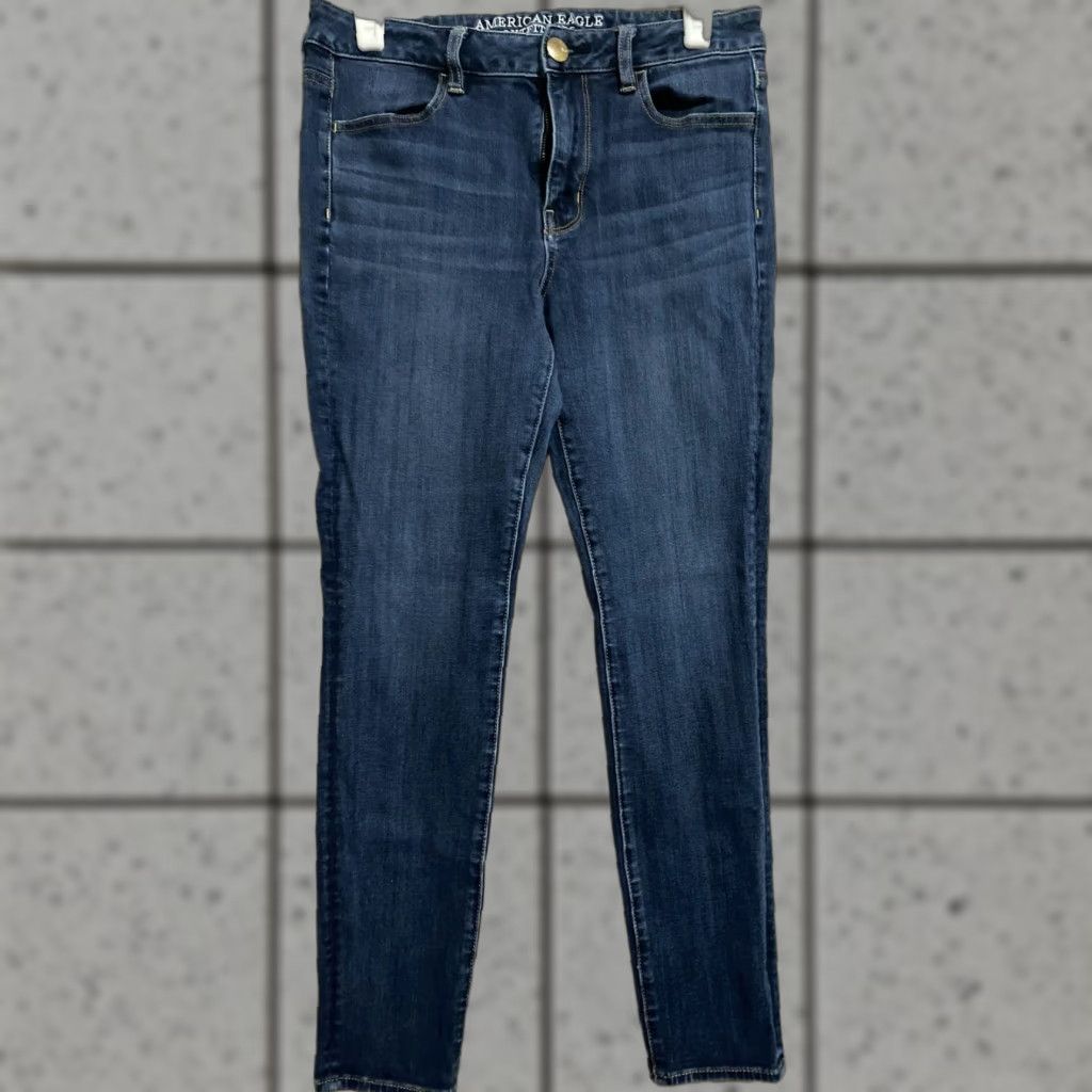 American Eagle Outfitters American Eagle Women sz 8 Jeans Jegging 360 Super Stretch Hi Rise AEO Denim Blue Size 30" / US 8 / IT 44 - 1 Thumbnail