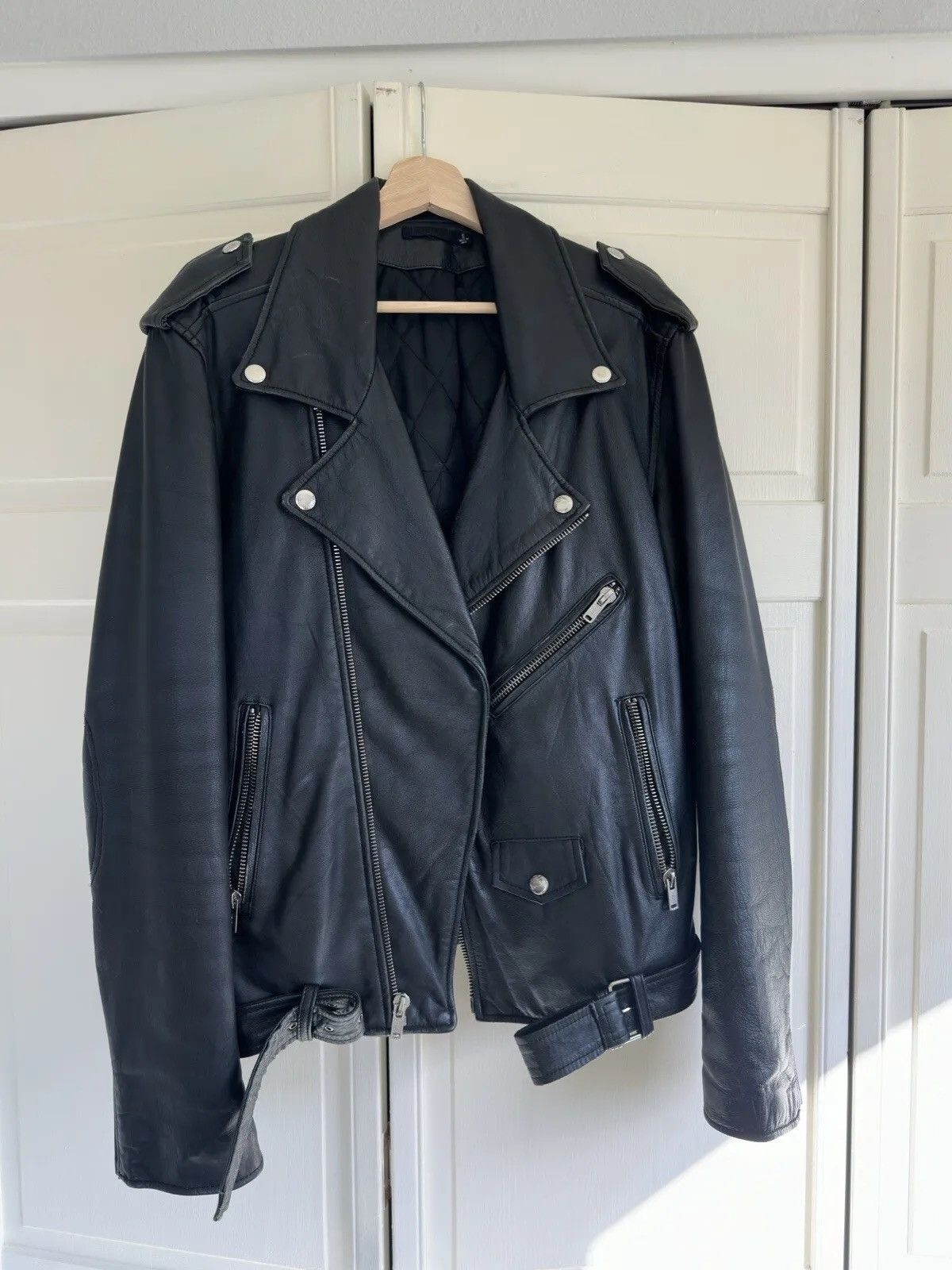 Blk Dnm BLK DNM Men’s Leather Motorcycle Designer Jacket Size US S / EU 44-46 / 1 - 1 Thumbnail