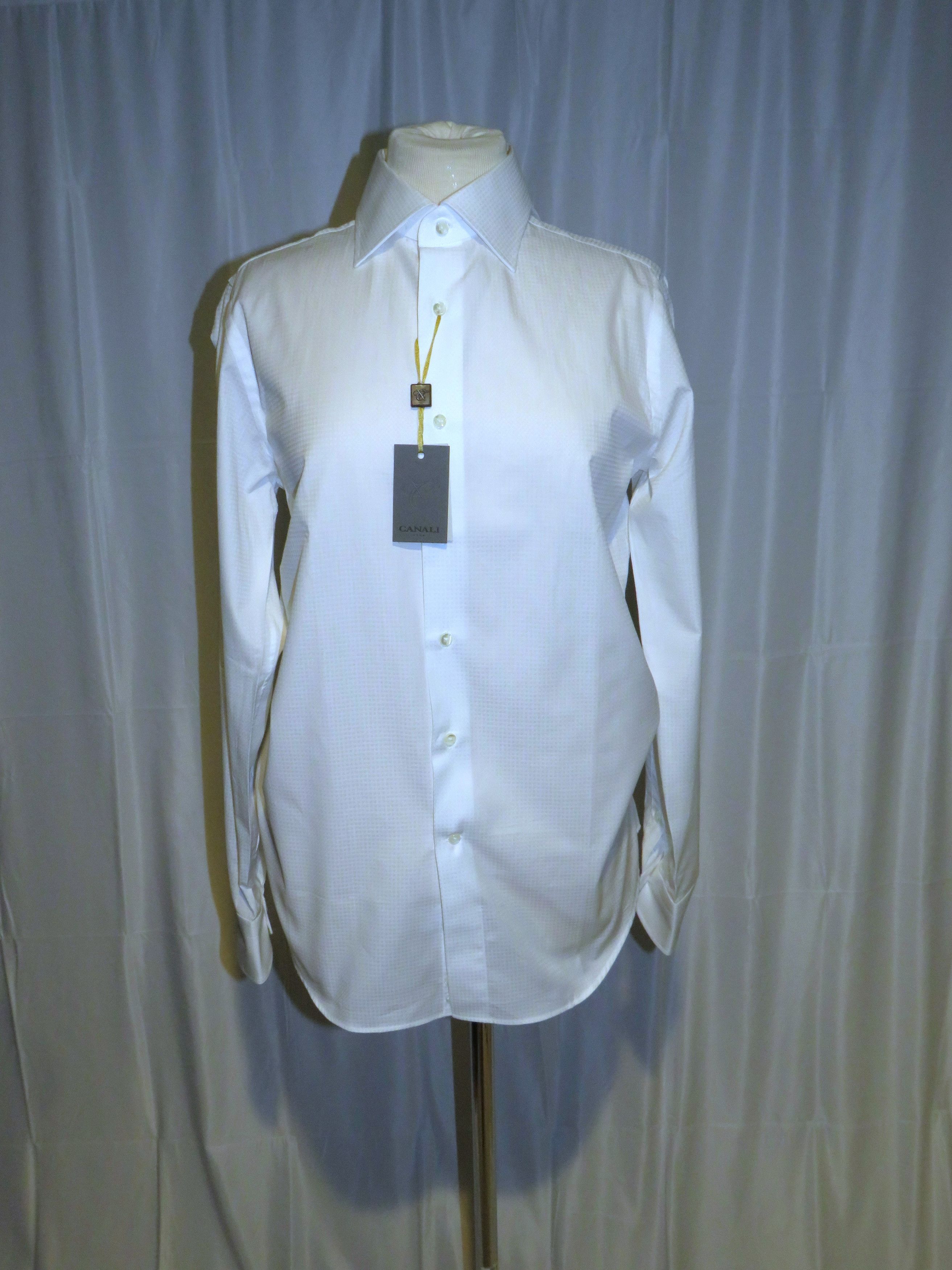 1934 Current White Geometric Dress Shirt 15.5 NWT $350