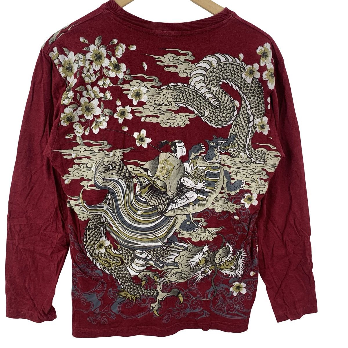 Vintage Vintage JAPANESE DRAGON & GEISHA Graphic Long Sleeve Tee Size M / US 6-8 / IT 42-44 - 8 Thumbnail