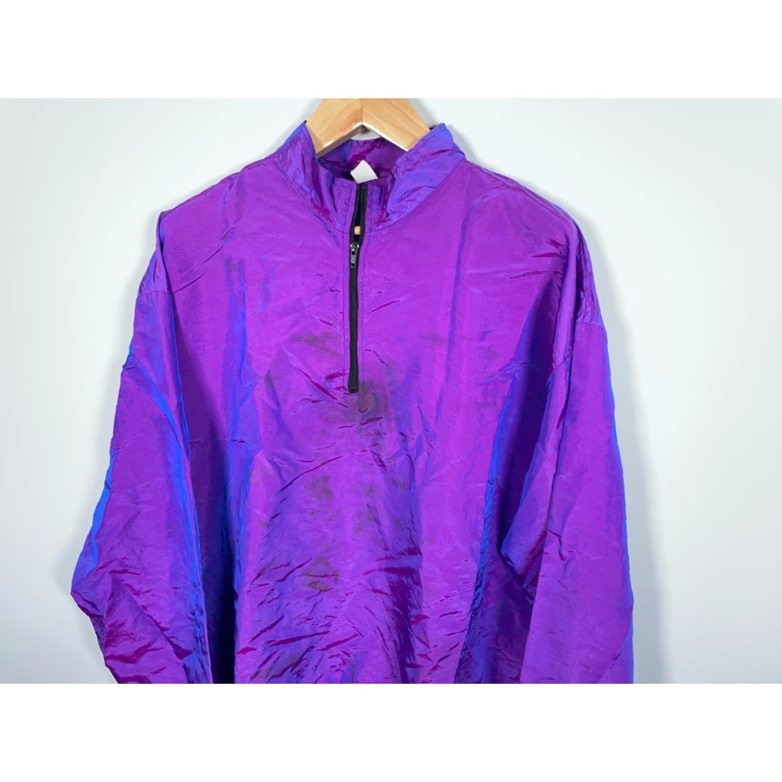 Vintage Vintage Yes Surf Style 90s Iridescent Purple 1/4 Zip Windbreaker Jacket Adult One Size 2XL Regular Men Size US M / EU 48-50 / 2 - 4 Thumbnail
