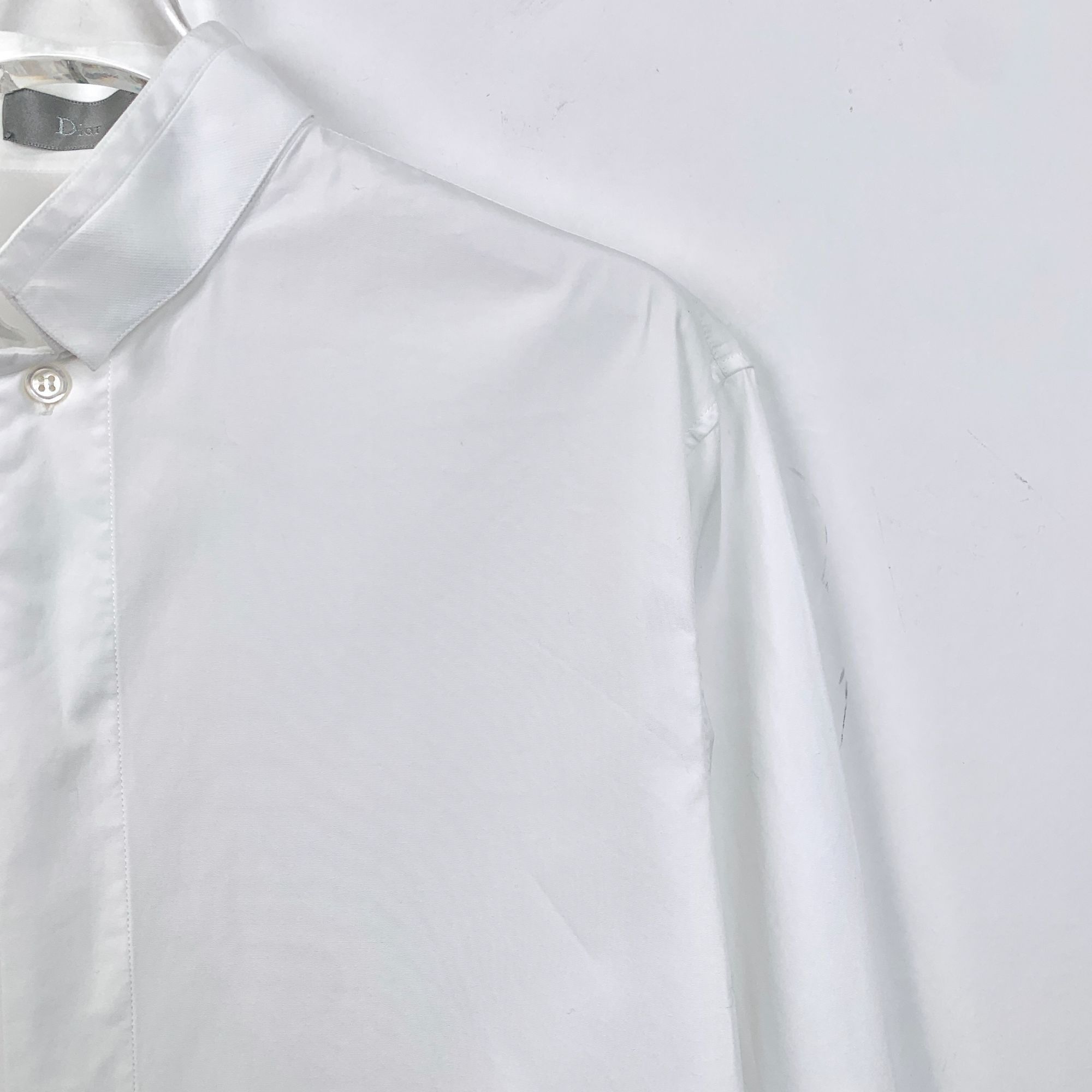 Dior Dior White Cotton Lapel Long-Sleeved Shirt 37 Size US XXS / EU 40 - 7 Thumbnail