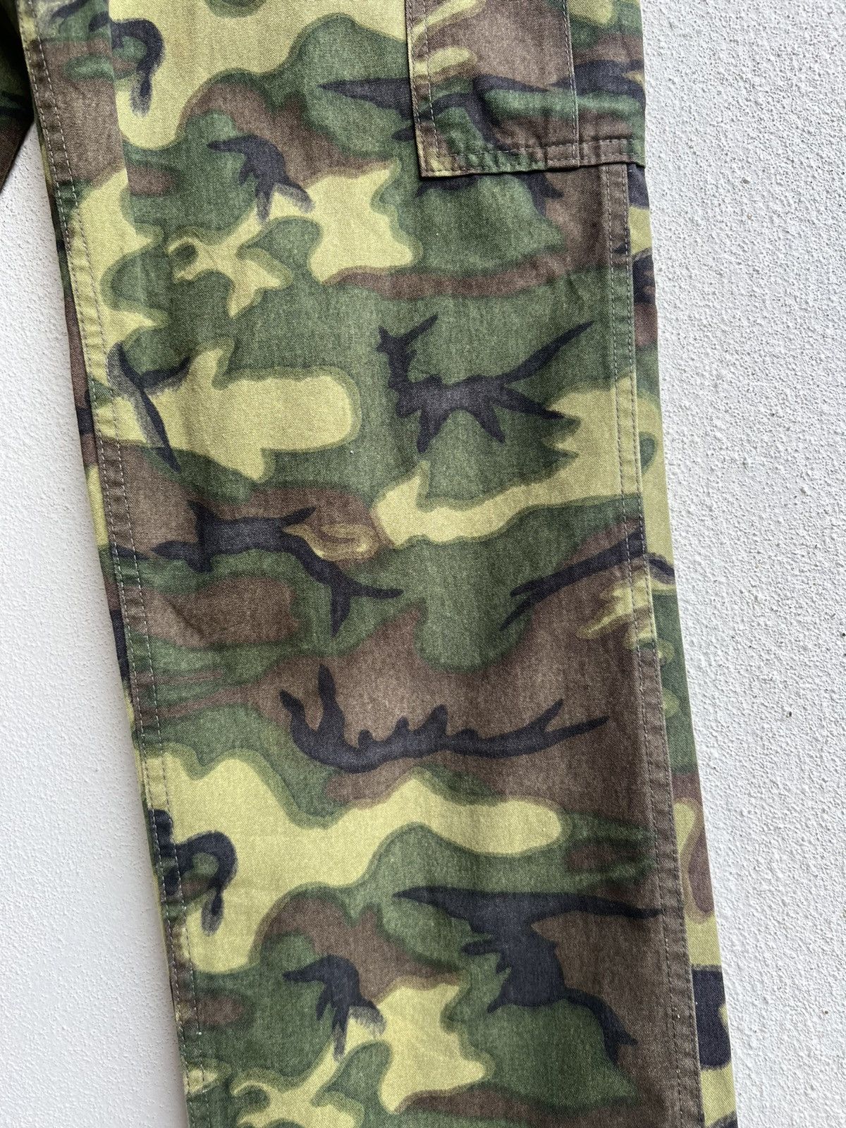 Vintage HOUSTON Japan Erdl Camo Repro Vietnam War Military Trouser Size US 33 - 12 Thumbnail