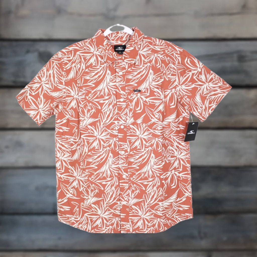 O'Neill O'Neill Men's Shoreside Short Sleeve Button Shirt S Small Auburn Floral Print Size US S / EU 44-46 / 1 - 1 Thumbnail