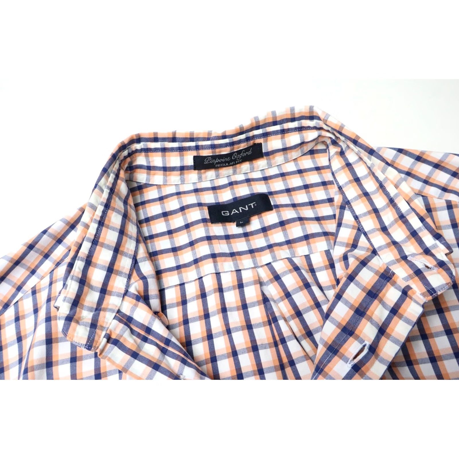 Gant GANT Pinpoint Oxford Shirt Men's LARGE Multicolor Check Regular Fit Long Sleeve Size US L / EU 52-54 / 3 - 4 Thumbnail