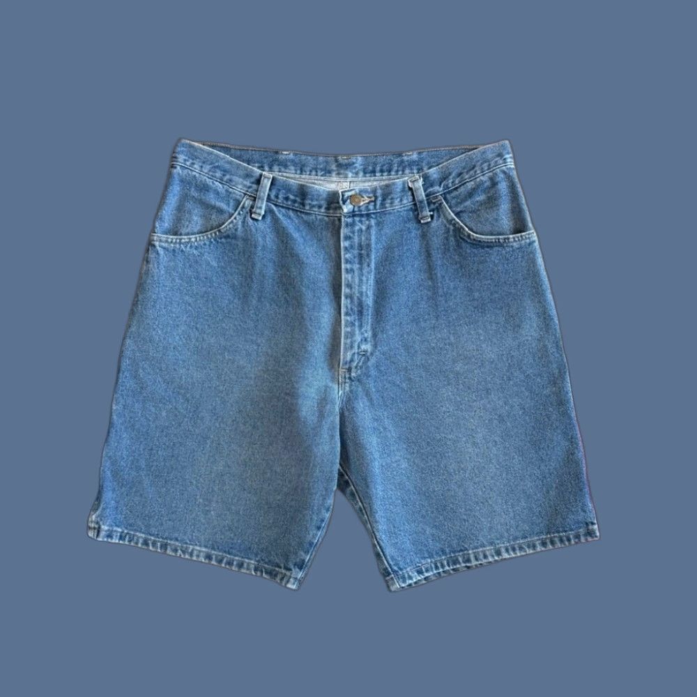 Wrangler VINTAGE Wrangler Carpenter Denim Jean Shorts Size 36 Blue Denim Workwear 90s Y2K Grunge Skate Mens Size US 36 / EU 52 - 1 Thumbnail