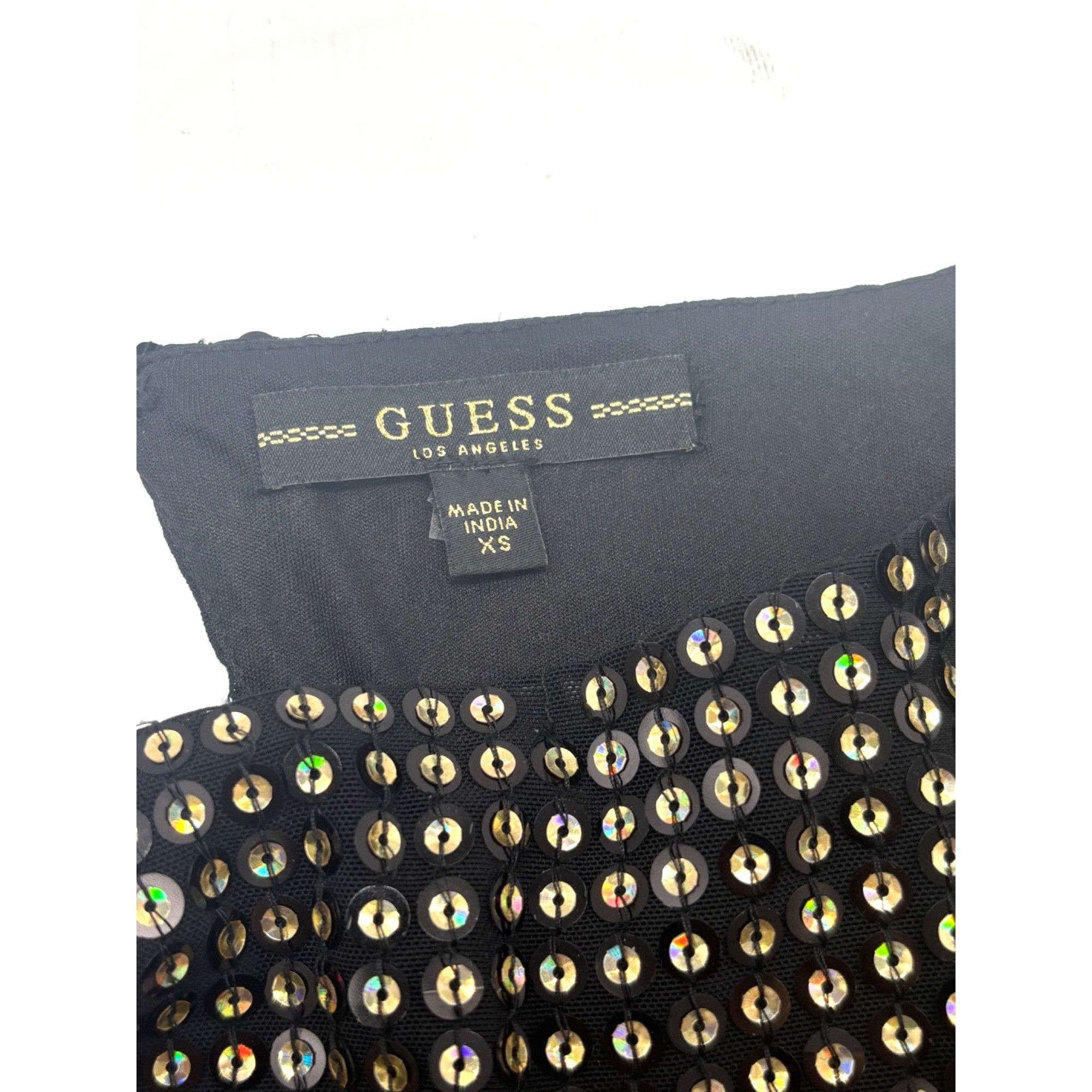 Guess GUESS Beatriz Backless Sequin Dress, Black/Gold, XS Size XS / US 0-2 / IT 36-38 - 5 Thumbnail
