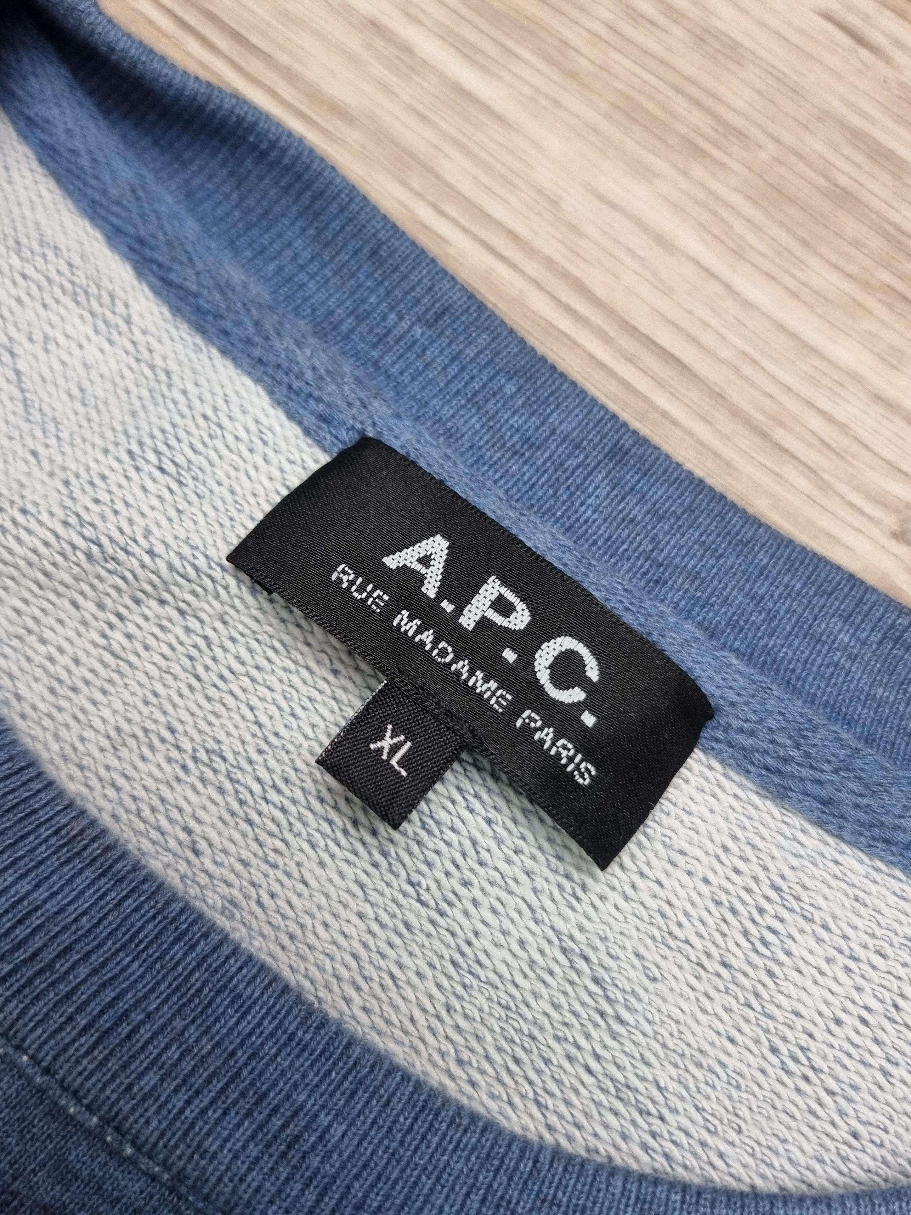 A.P.C. Apc crewneck navy atelier vintage Size US XL / EU 56 / 4 - 3 Thumbnail