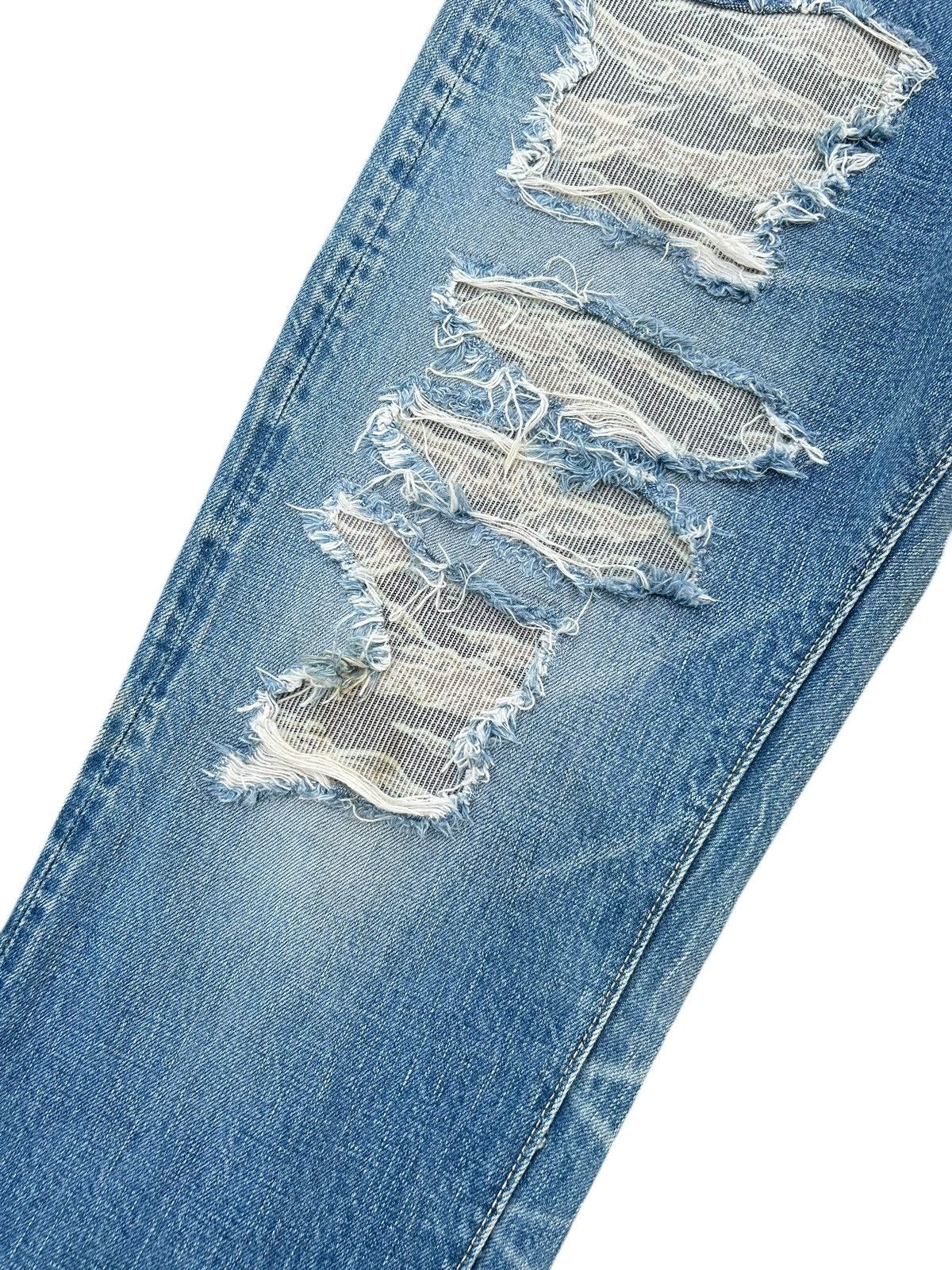 Kapital Thrashed Vintage Full Count Selvedge Repair Denim Jeans Size US 30 / EU 46 - 7 Thumbnail
