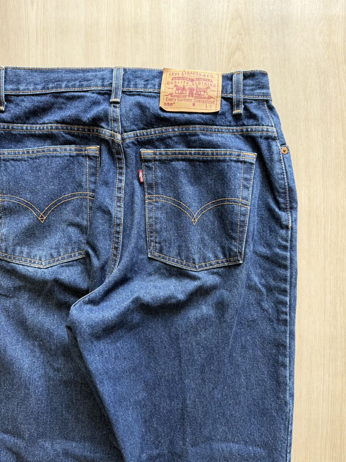 Levi's Vintage Y2K 00 Levis 550 Jeans Relaxed Fit Tapered Sz 12 Reg Size 32" / US 10 / IT 46 - 2 Thumbnail