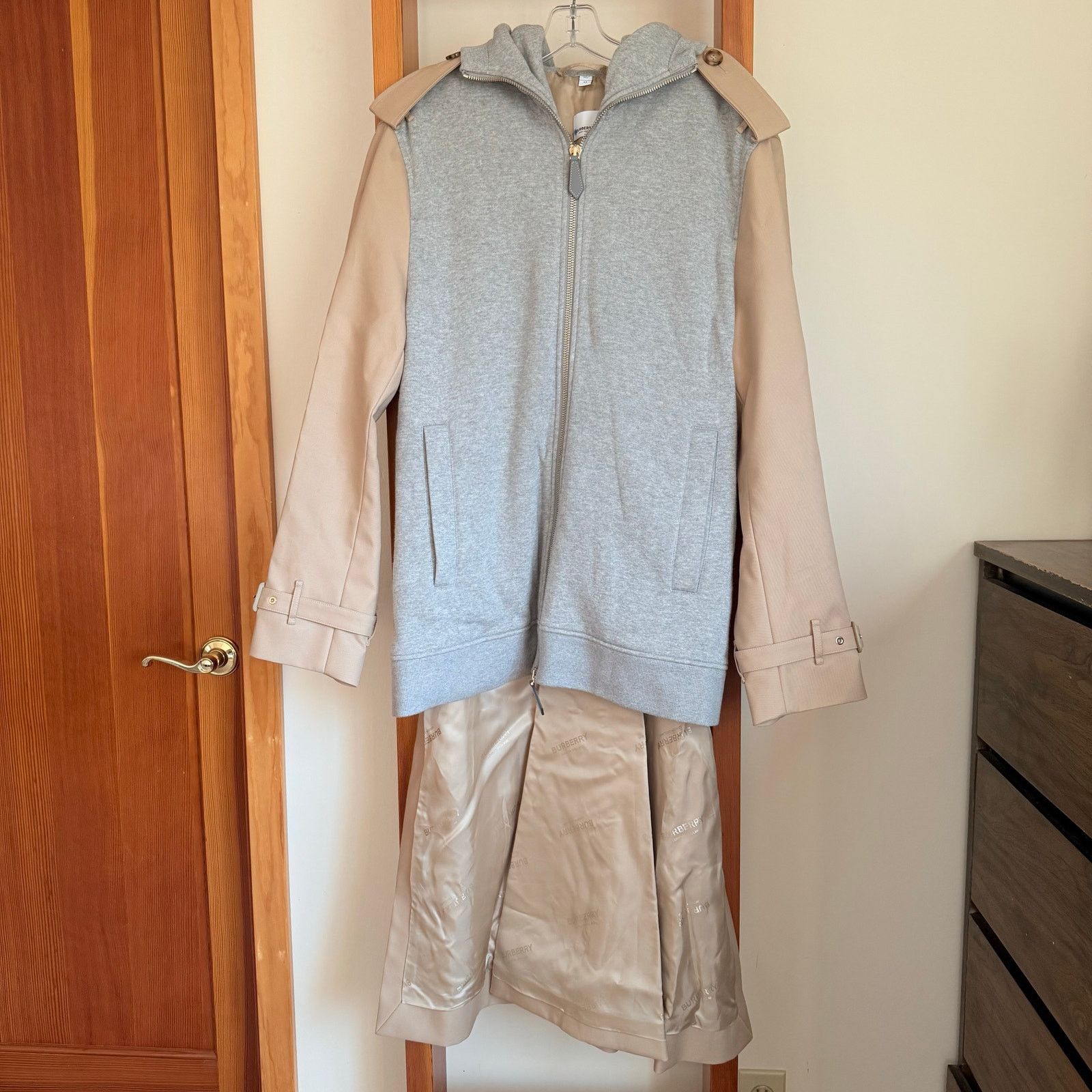Burberry Burberry Cotton Jersey Trench Coat UK52 US42 Rare Size US L / EU 52-54 / 3 - 1 Thumbnail