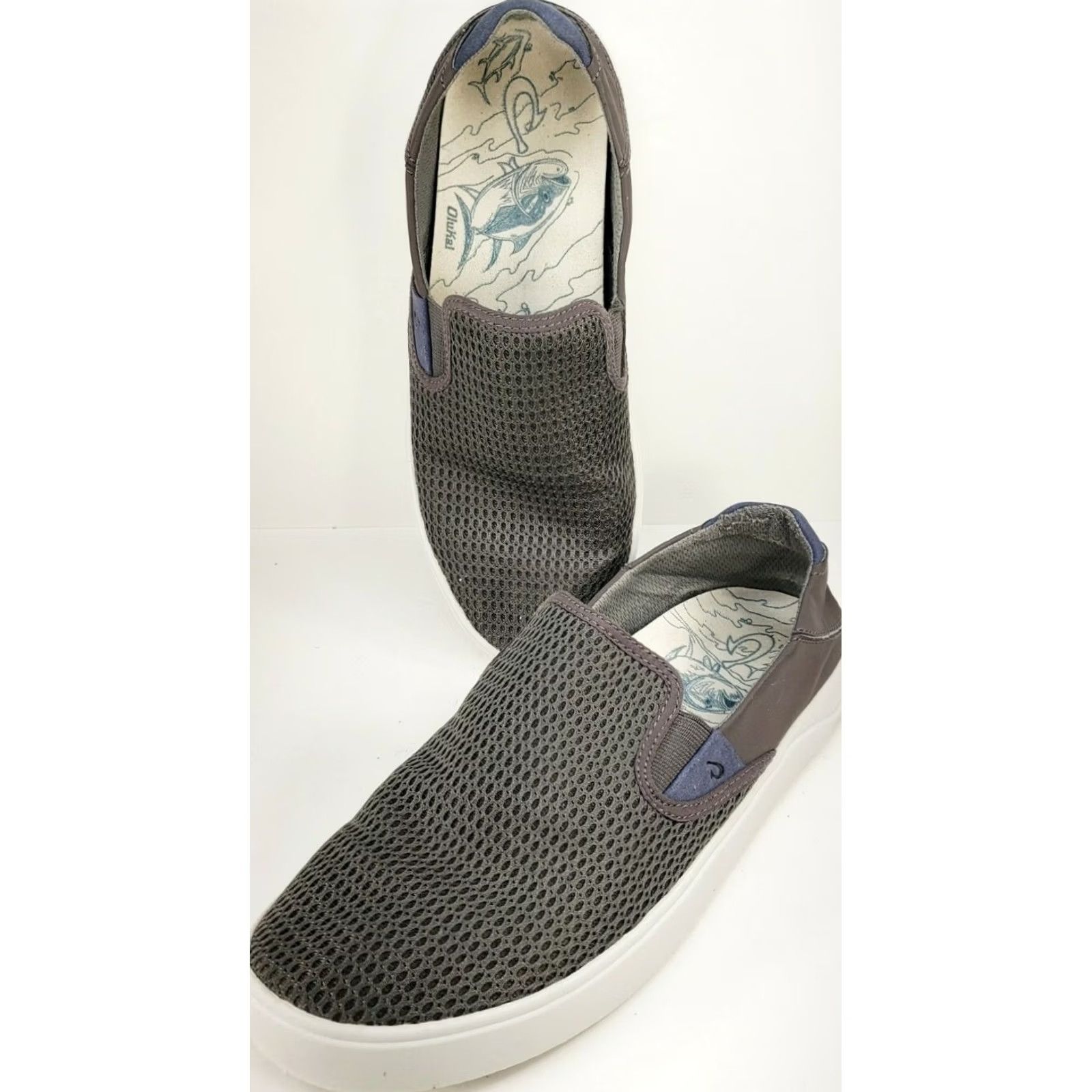 Olukai OluKai Mens Lae'ahi Pavement/Pavement Loafer Slip On Size 9M Gray & Blue (2264403) Size US 9 / EU 42 - 2 Thumbnail
