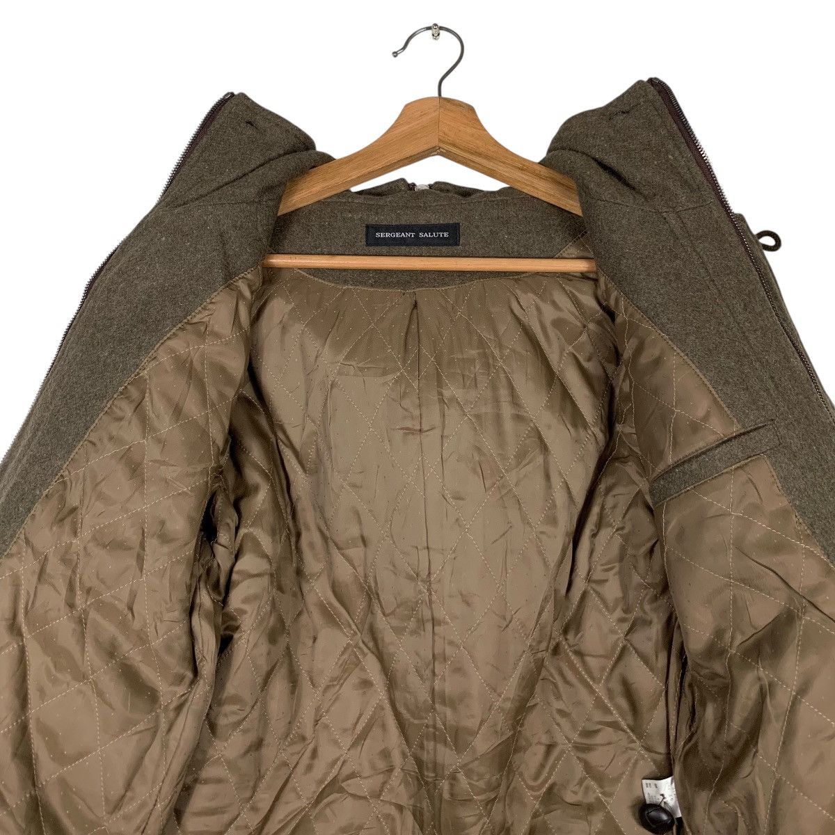Japanese Brand 2000’s SERGEANT SALUTE Wool Hooded Jacket #1284-C58 Size US S / EU 44-46 / 1 - 14 Thumbnail