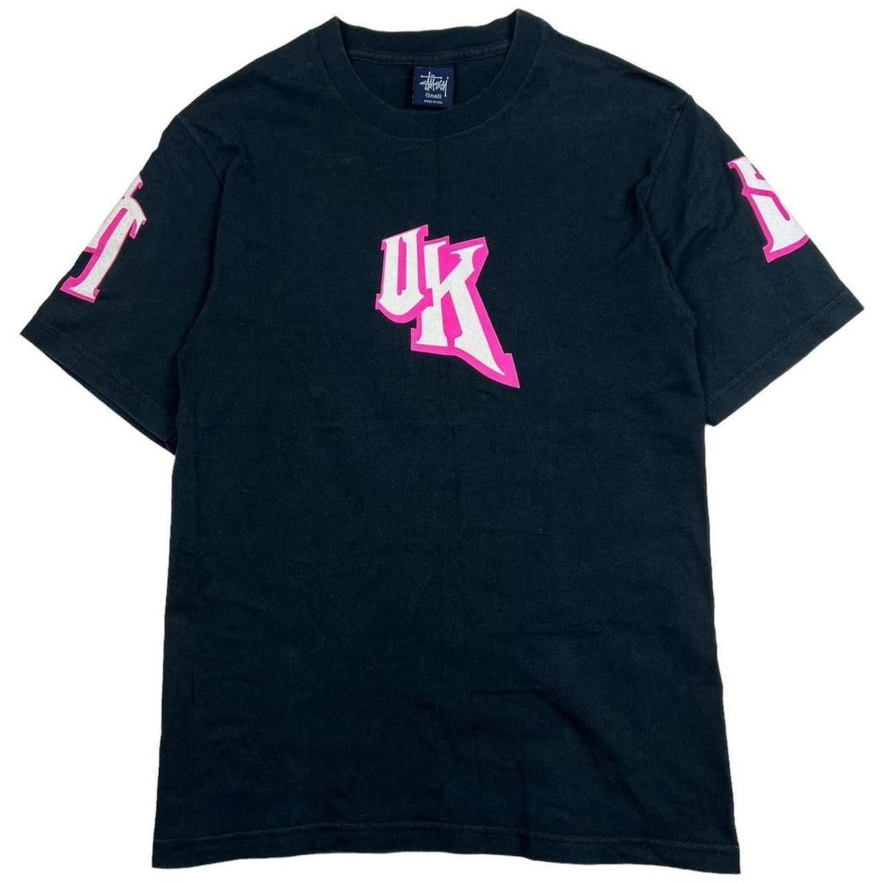 Stussy Vintage 2000s Stussy ST UK SY T-Shirt Black & Pink - Small Size US S / EU 44-46 / 1 - 1 Thumbnail