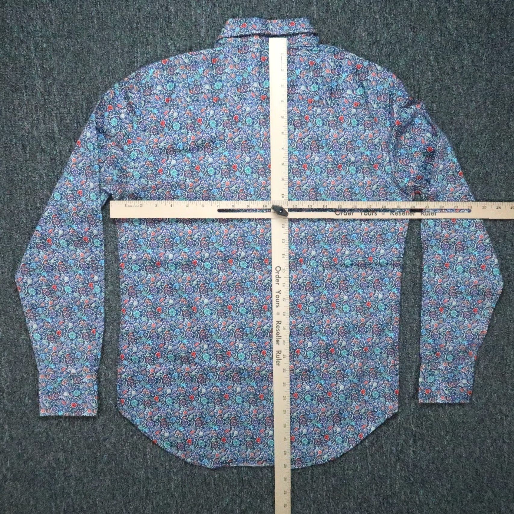 Robert Graham Robert Graham Shirt Men XS Blue Floral Long Sleeve Button-Up Flip Cuff Classic Size US XS / EU 42 / 0 - 7 Thumbnail