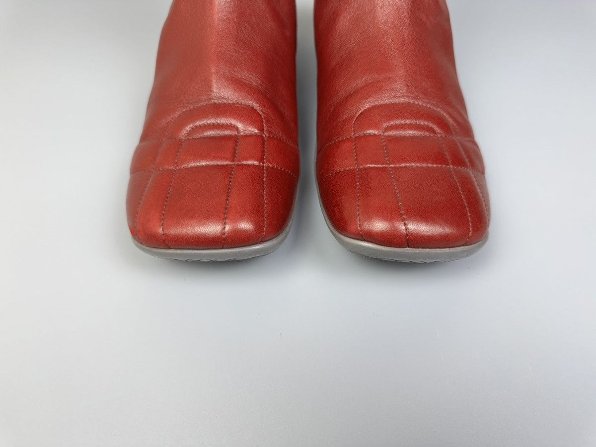 Prada Prada - Red Leather Sports Ankle Boots Size US 9 / IT 39 - 7 Thumbnail