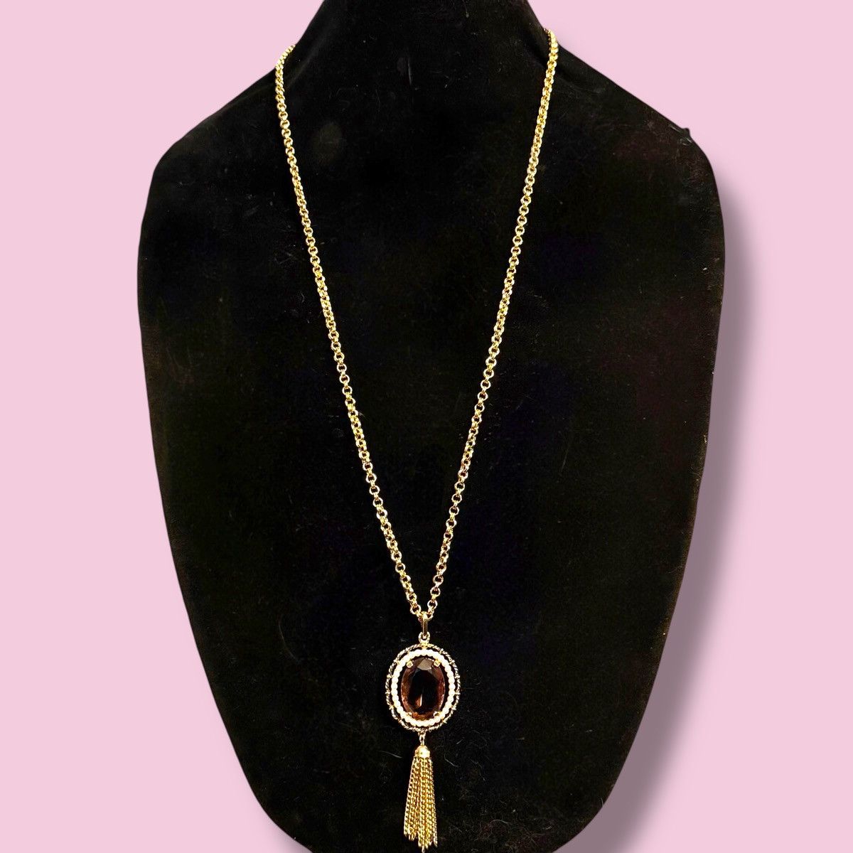 Vintage Vintage Avon Renaissance Amethyst tassel pendant necklace Size ONE SIZE - 2 Thumbnail