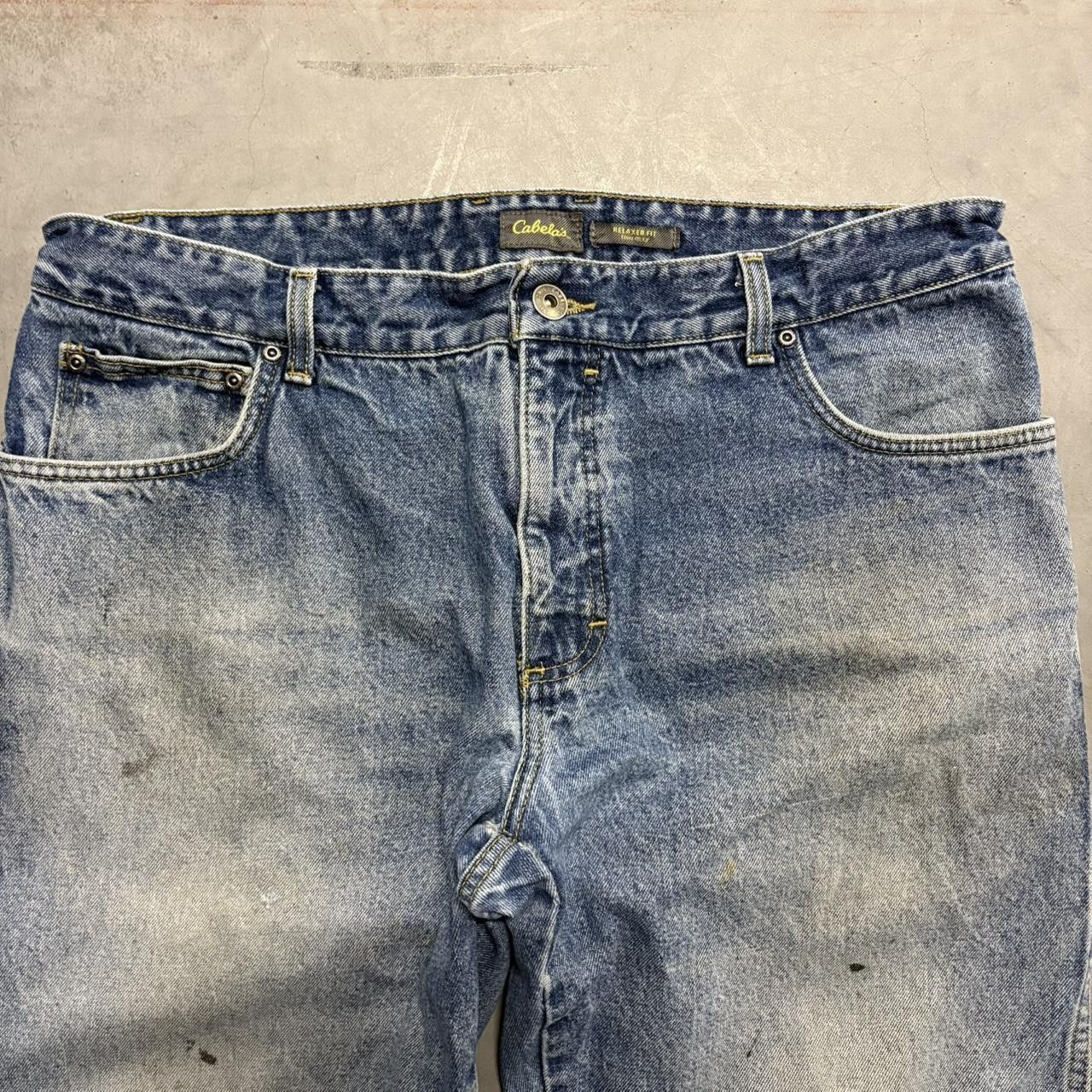 Cabelas Crazy Vintage Y2K/2000s Baggy Cabela’s Tall Medium Blue Wash Denim Jeans! Size US 36 / EU 52 - 3 Thumbnail