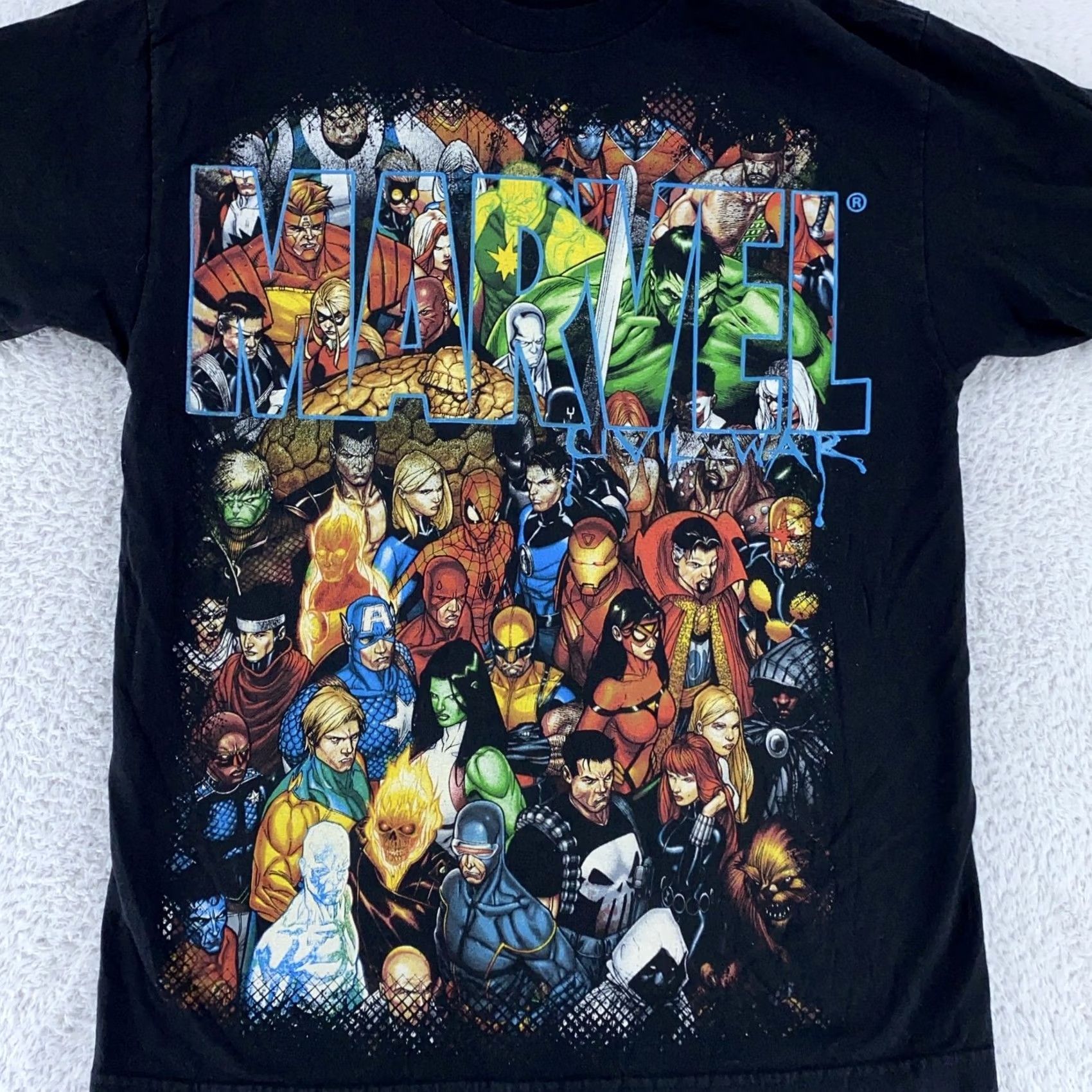 Vintage Marvel Civil War Shirt Mens M/L Black Mad Engine Superhero Comic Book Tee Hero Size US M / EU 48-50 / 2 - 2 Thumbnail