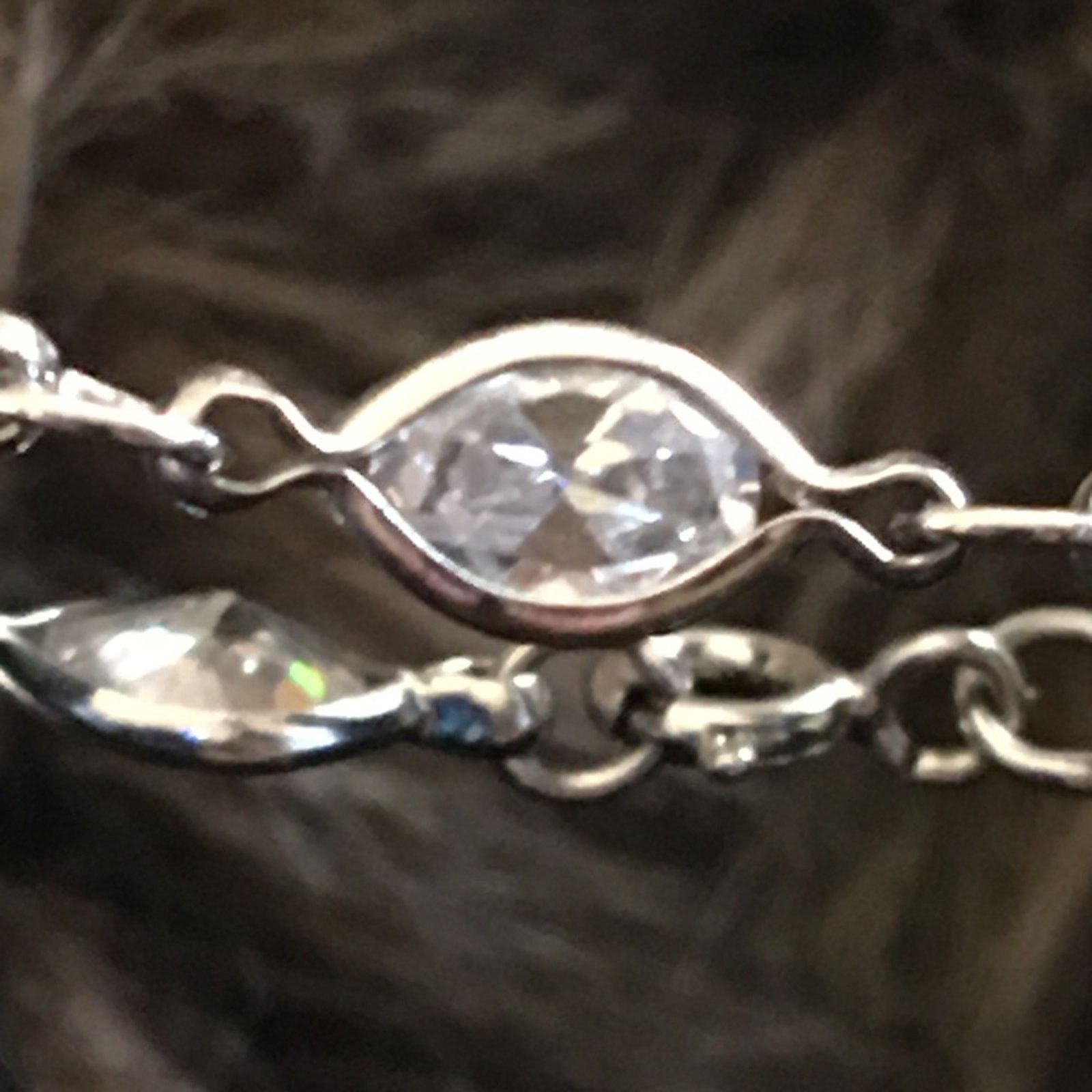 Jewelry Oval pavilion cut cz 925 sterling silver bracelet Size ONE SIZE - 10 Thumbnail
