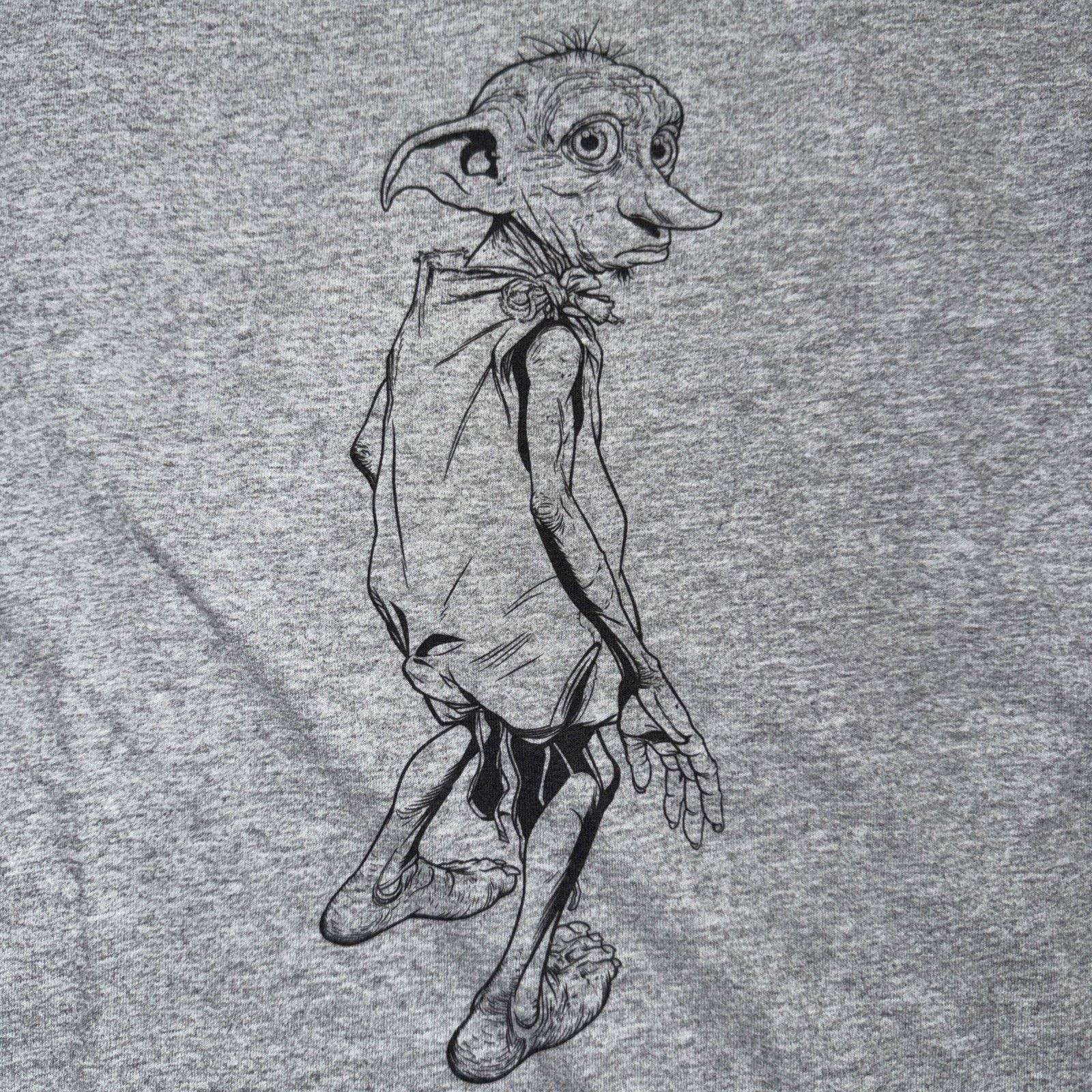 Band Tees Harry Potter Dobby T-Shirt Gray Large 20x27 Movie Tee Size US L / EU 52-54 / 3 - 3 Thumbnail