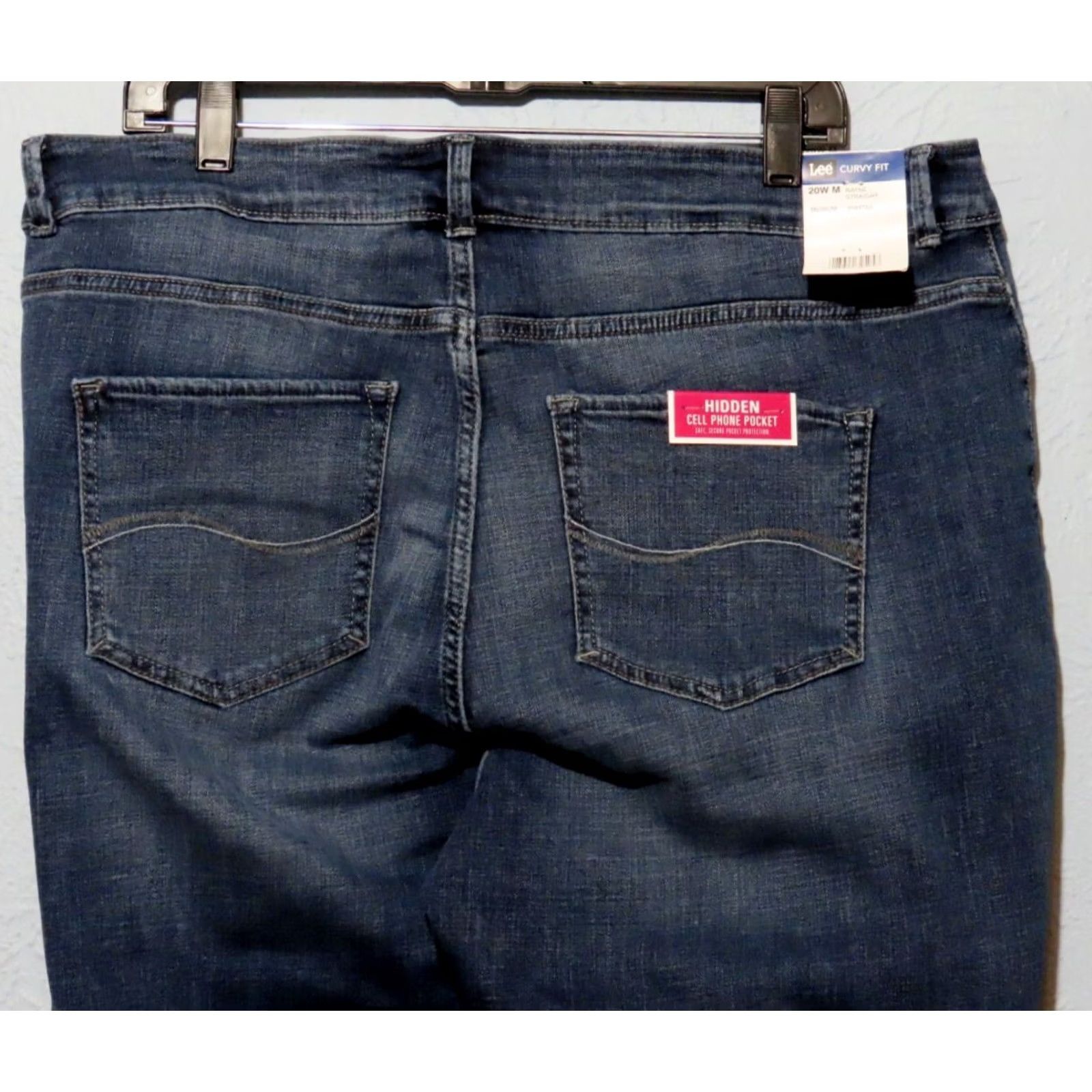 Lee NWT Lee Women's 20W M Modern Series Curvy Fit Straight Leg Blue Jeans Jeans Size 42" / US 20 - 7 Thumbnail