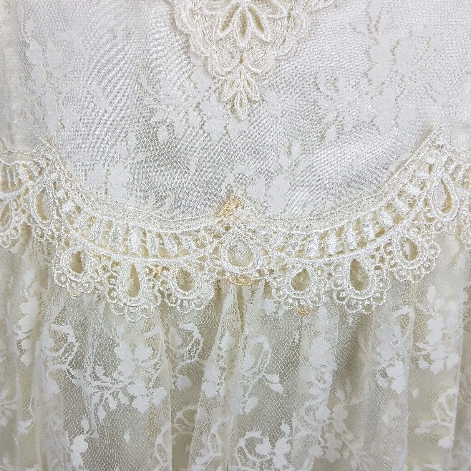 Jessica McClintock Vtg 80s JESSICA MCCLINTOCK BRIDAL Gunne Sax Dress Lace 12 Size XL / US 12-14 / IT 48-50 - 13 Thumbnail