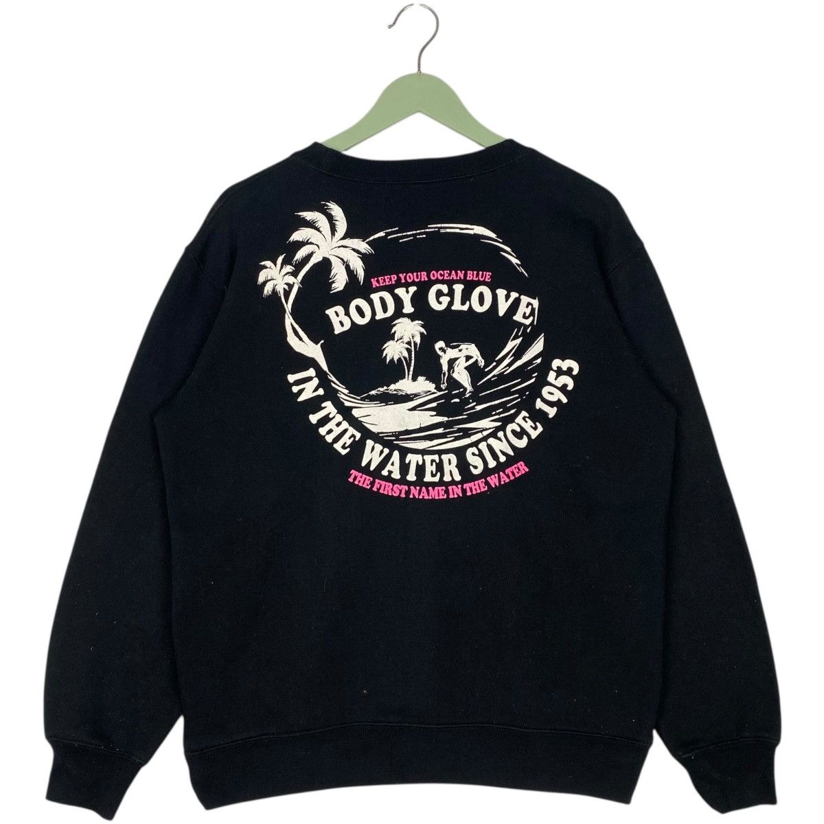 Vintage Vintage Body Glove Sweatshirt Crewneck Black Pullover Size M Size M / US 6-8 / IT 42-44 - 6 Thumbnail