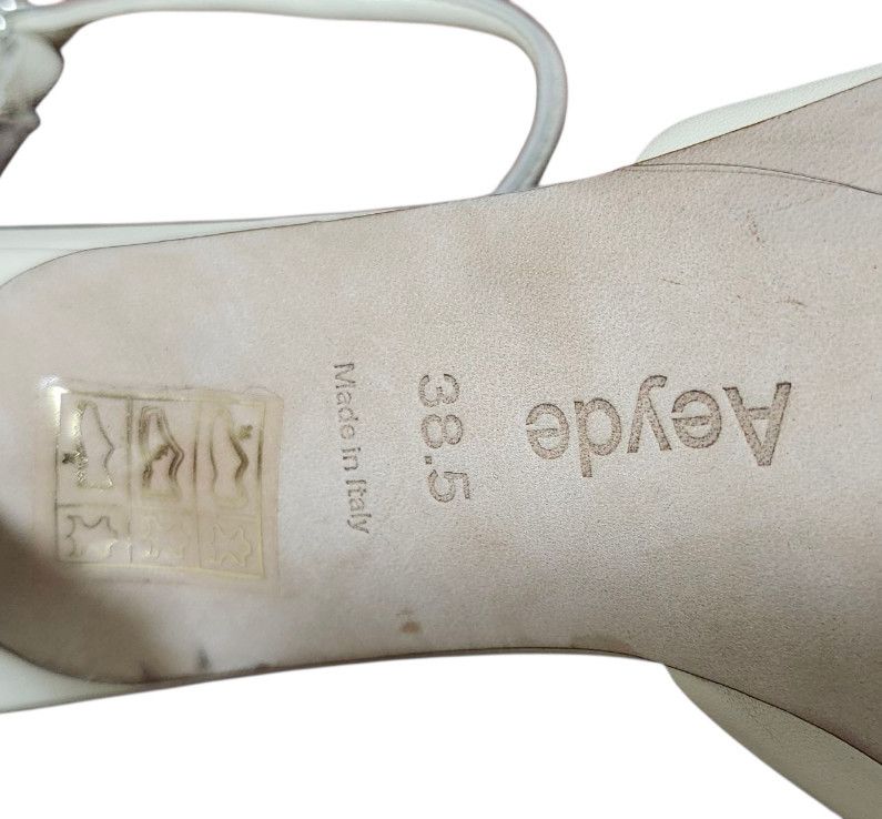aeyde AEYDE Selma cream leather Pointed Toe Pump Women EU 38.5 Size US 7.5 / IT 37.5 - 13 Thumbnail