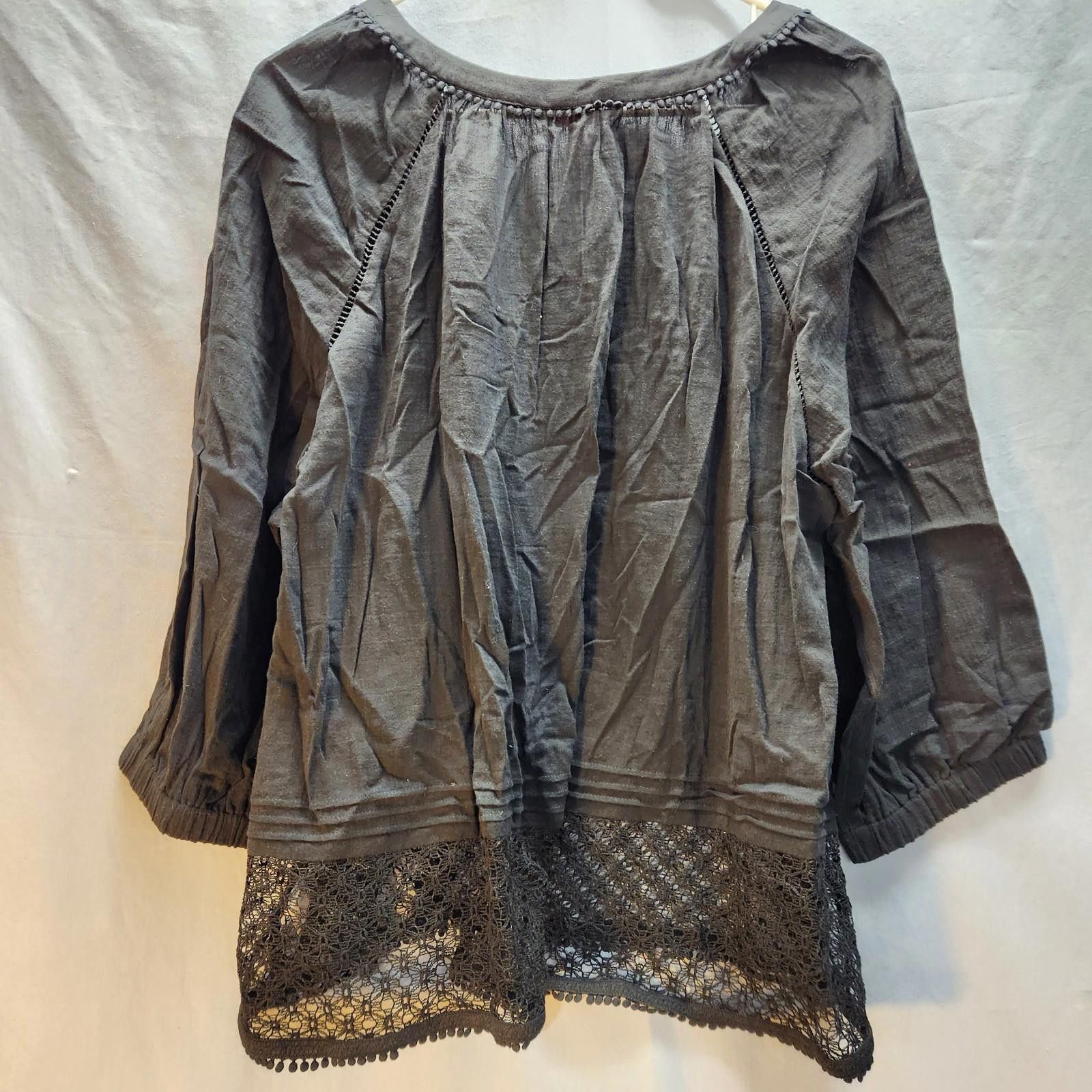 Designer Victoria Secret Black Lace Blouse Size Large Size L / US 10 / IT 46 - 8 Thumbnail