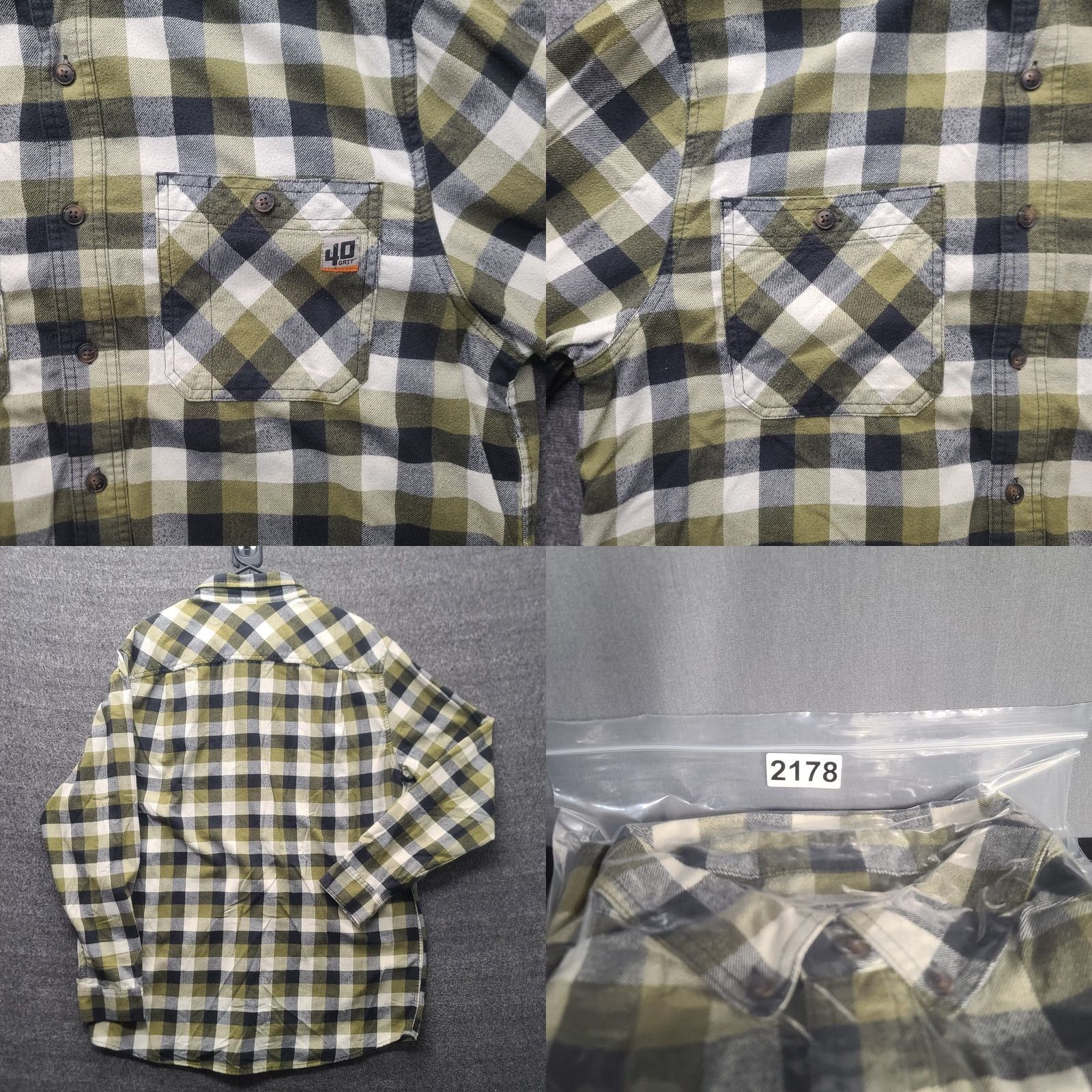 Vintage Duluth Trading 40 Grit Mens LT Tall Flannel Work Shirt Plaid Button-Up Size US L / EU 52-54 / 3 - 8 Thumbnail