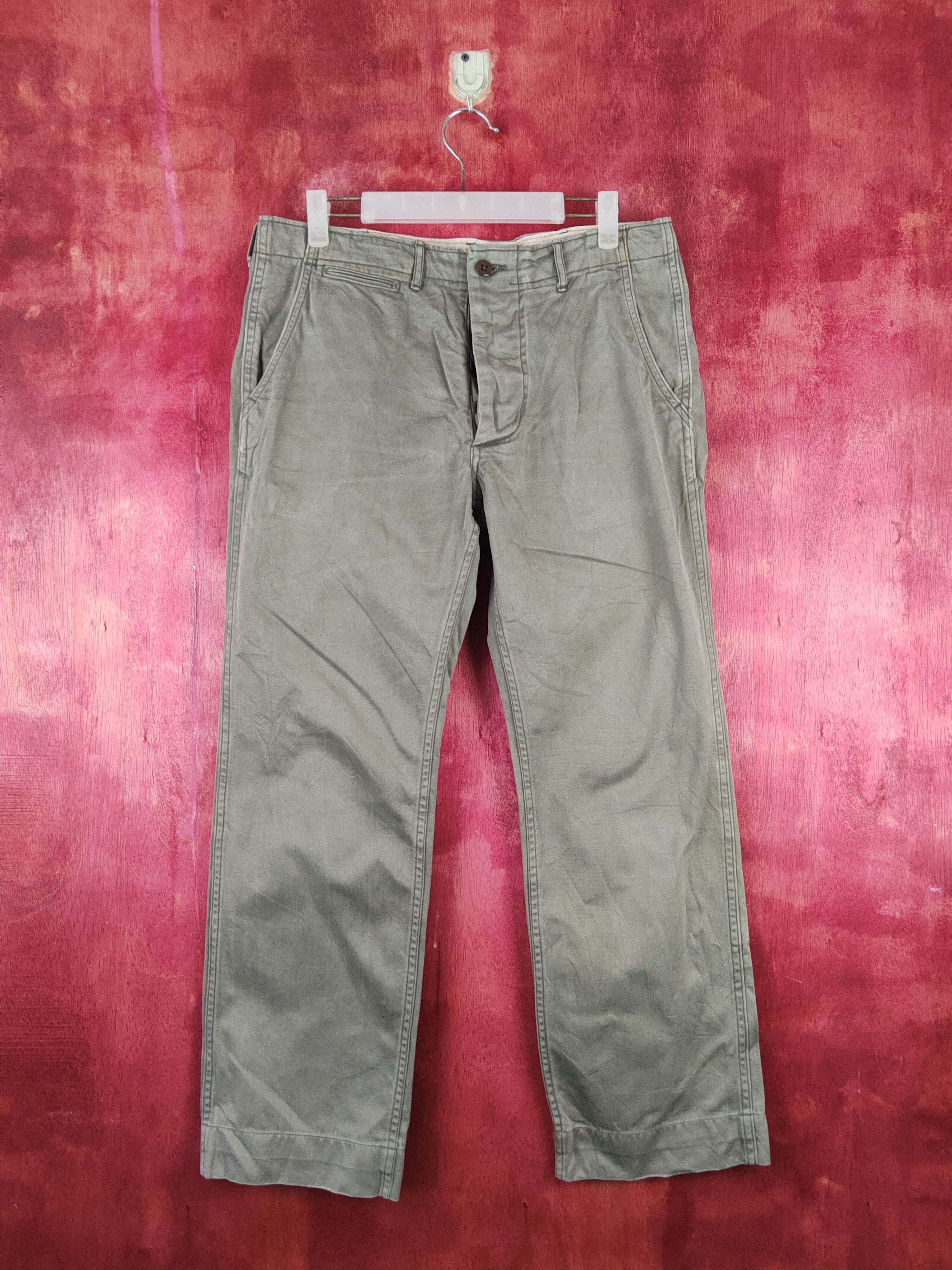 image of Ships Army Green Faded Multipocket Casual Pants S1715, Men's (Size 32)