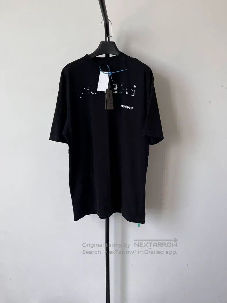 Balenciaga Balenciaga Logo Printed Plain Knit Short Sleeve Off Should Size XXS / US 00 / IT 34 - 1 Thumbnail