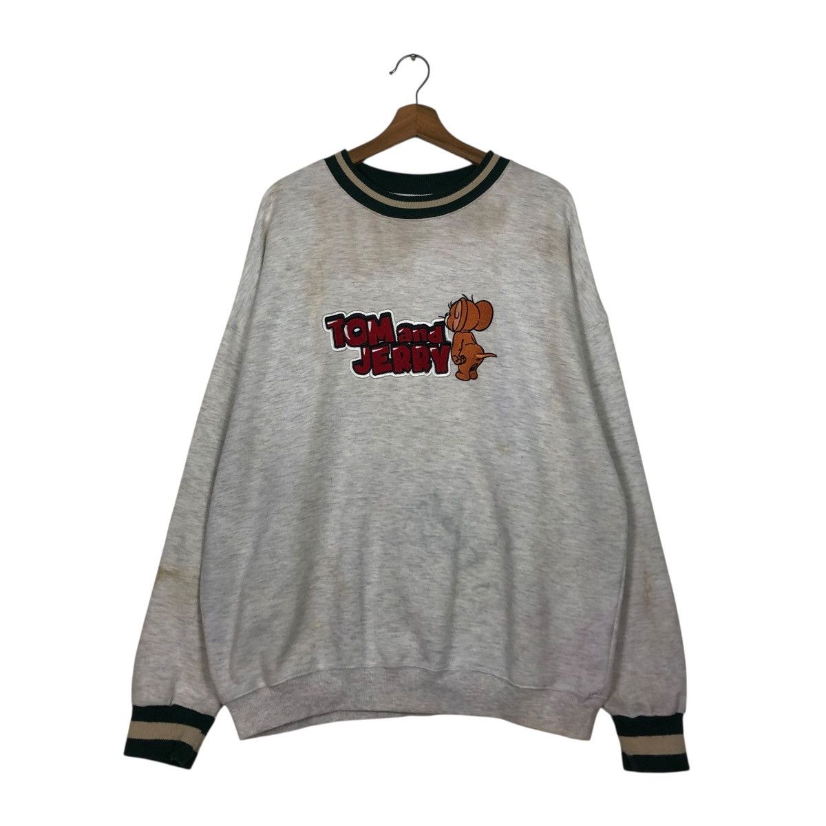 Japanese Brand 🔥VINTAGE SWEATSHIRT TOM & JERRY CARTOON BIG LOGO DESIGN Size US L / EU 52-54 / 3 - 3 Thumbnail