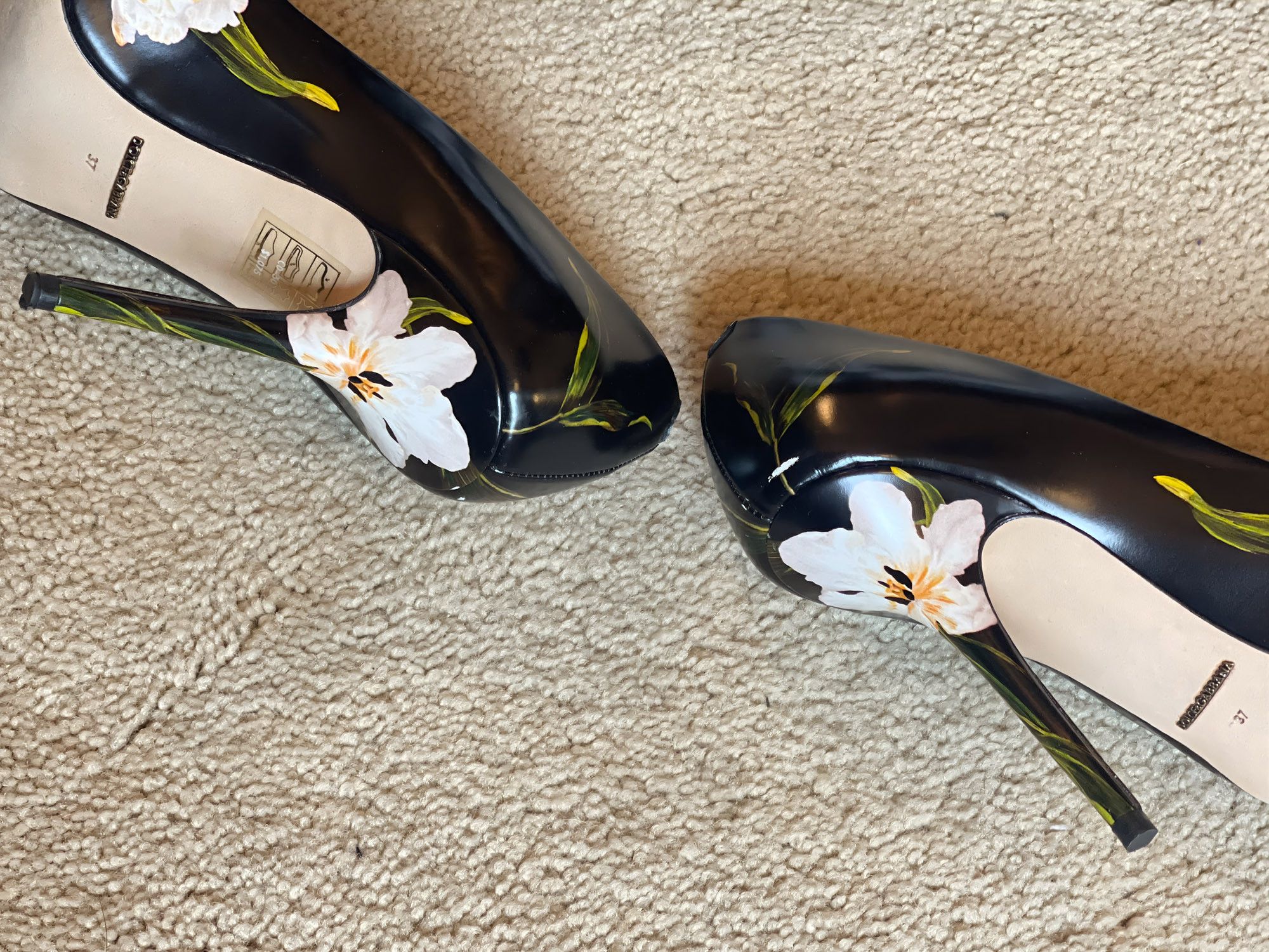 Dolce & Gabbana Celeb Owned | D&G 2016 Runway Tulip Bellucci Pumps + Box Size US 7 / IT 37 - 6 Thumbnail