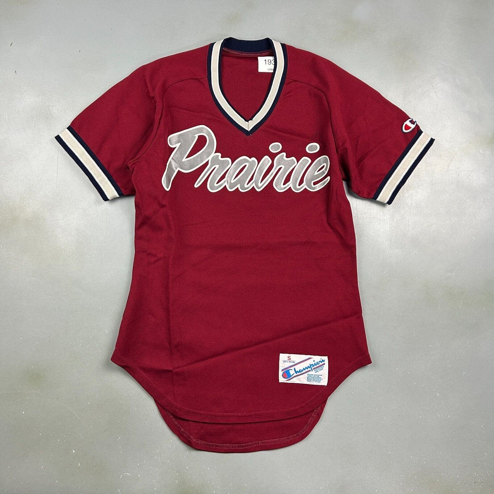 Champion VINTAGE | Prairie # 1 Champion Baseball Jersey sz S Adult Size US S / EU 44-46 / 1 - 1 Thumbnail