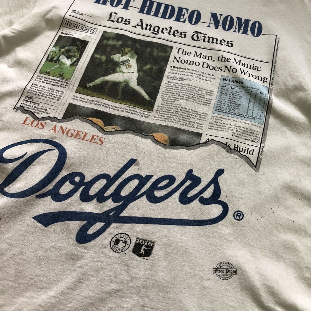 MLB × Vintage Vintage 1995 Lagendary Hideo Nomo MLB LA Dodgers Tee Size US M / EU 48-50 / 2 - 6 Thumbnail