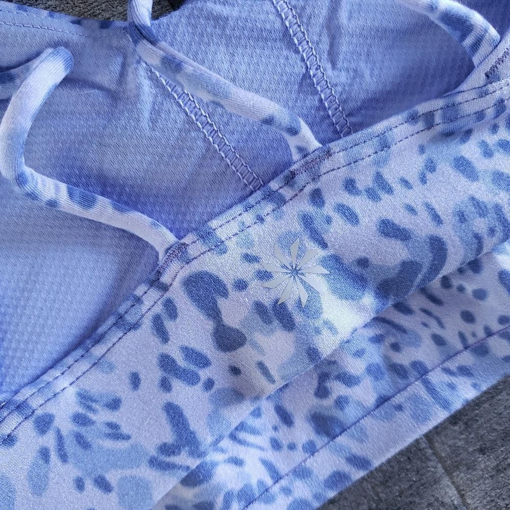 Designer Periwinkle | Athleta | Solace Printed Sport Bra Size ONE SIZE - 6 Thumbnail