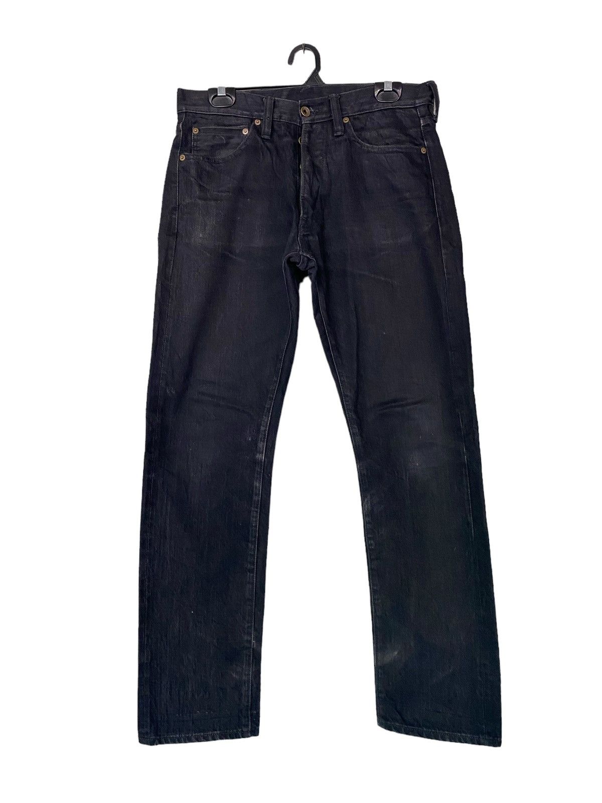 image of Designer The Evilact Redline Black Denim Jeans W32”, Men's