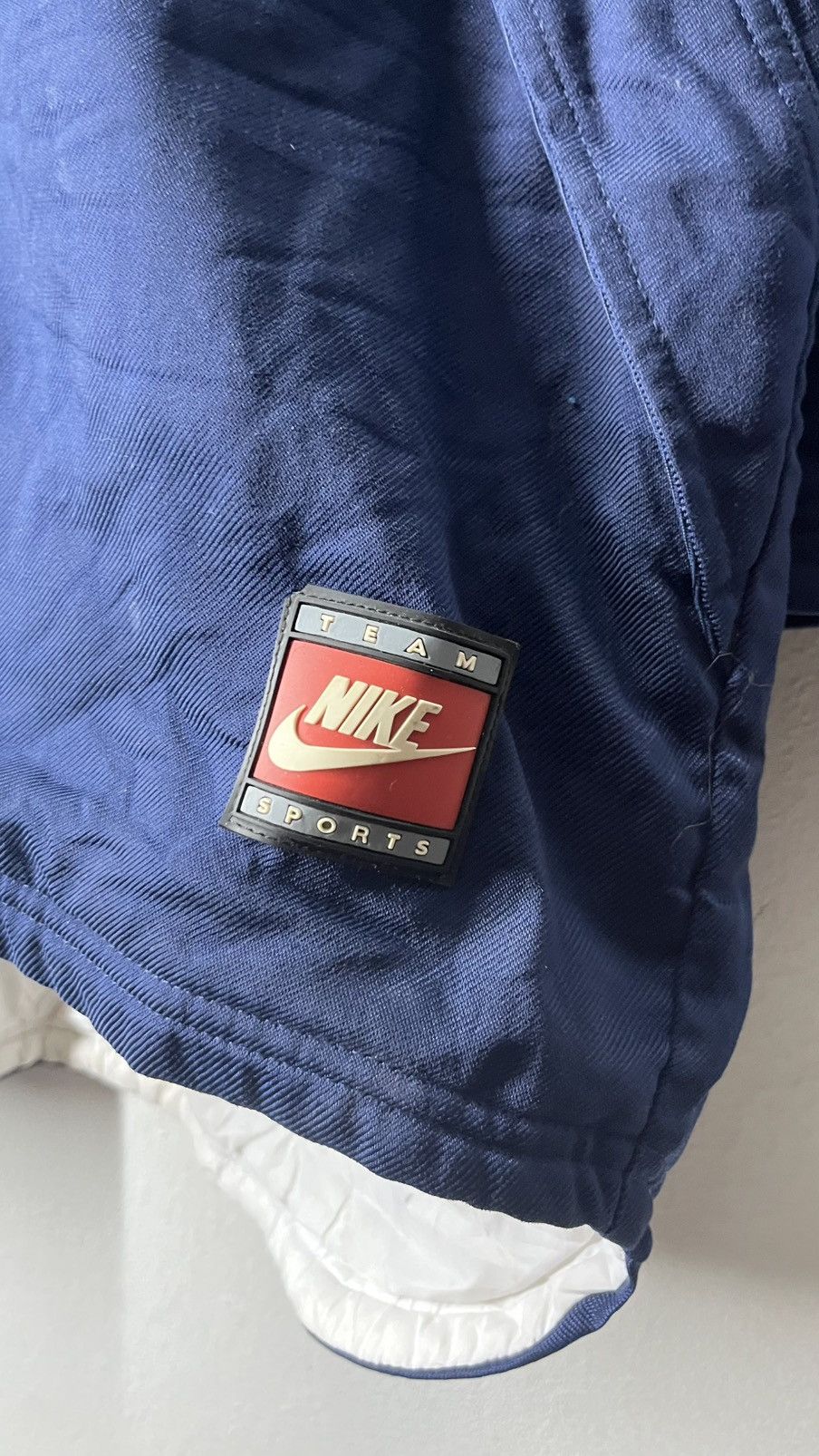 Nike VINTAGE NIKE TEAM BASEBALL LONG COAT WINDBREAKER JACKET Size US XL / EU 56 / 4 - 6 Thumbnail