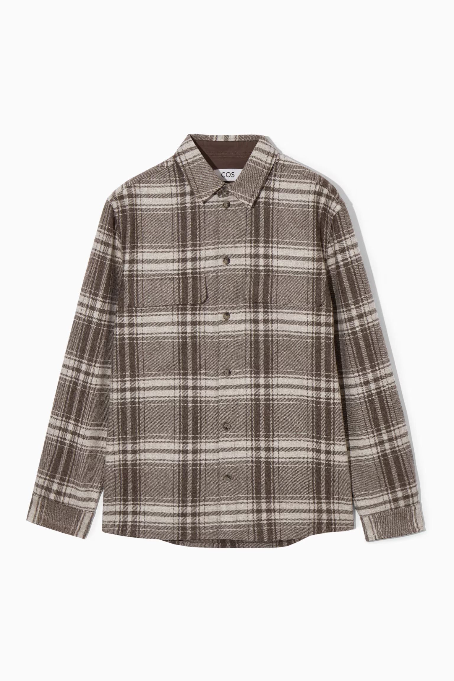 Cos COS REGULAR CHECKED WOOL-FLANNEL OVERSHIRT Size US S / EU 44-46 / 1 - 1 Thumbnail
