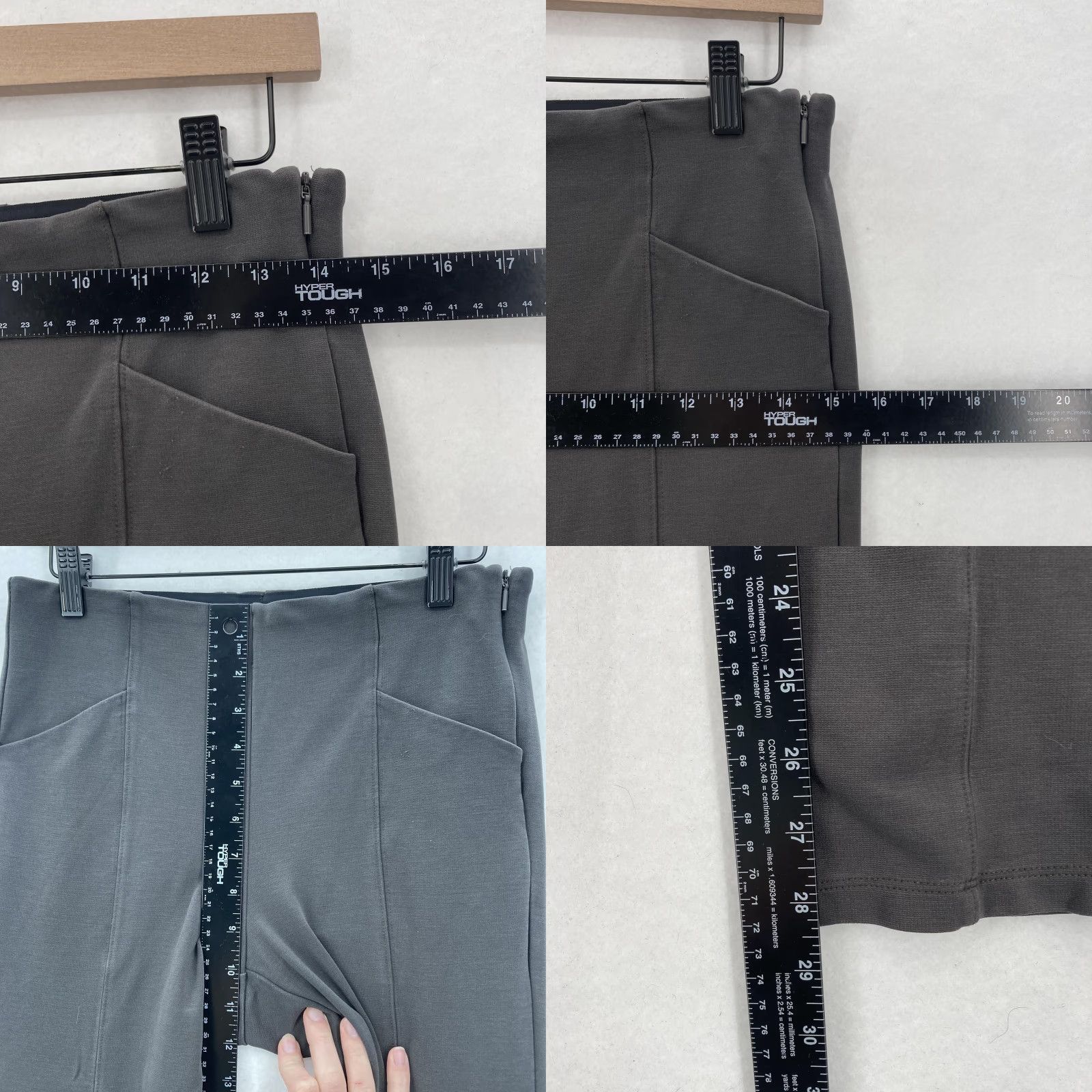 Athleta Athleta Siena Skinny Pants Womens 6 Gray Ponte Ankle Side Zip Pockets Workwear Size 28" / US 6 / IT 42 - 8 Thumbnail