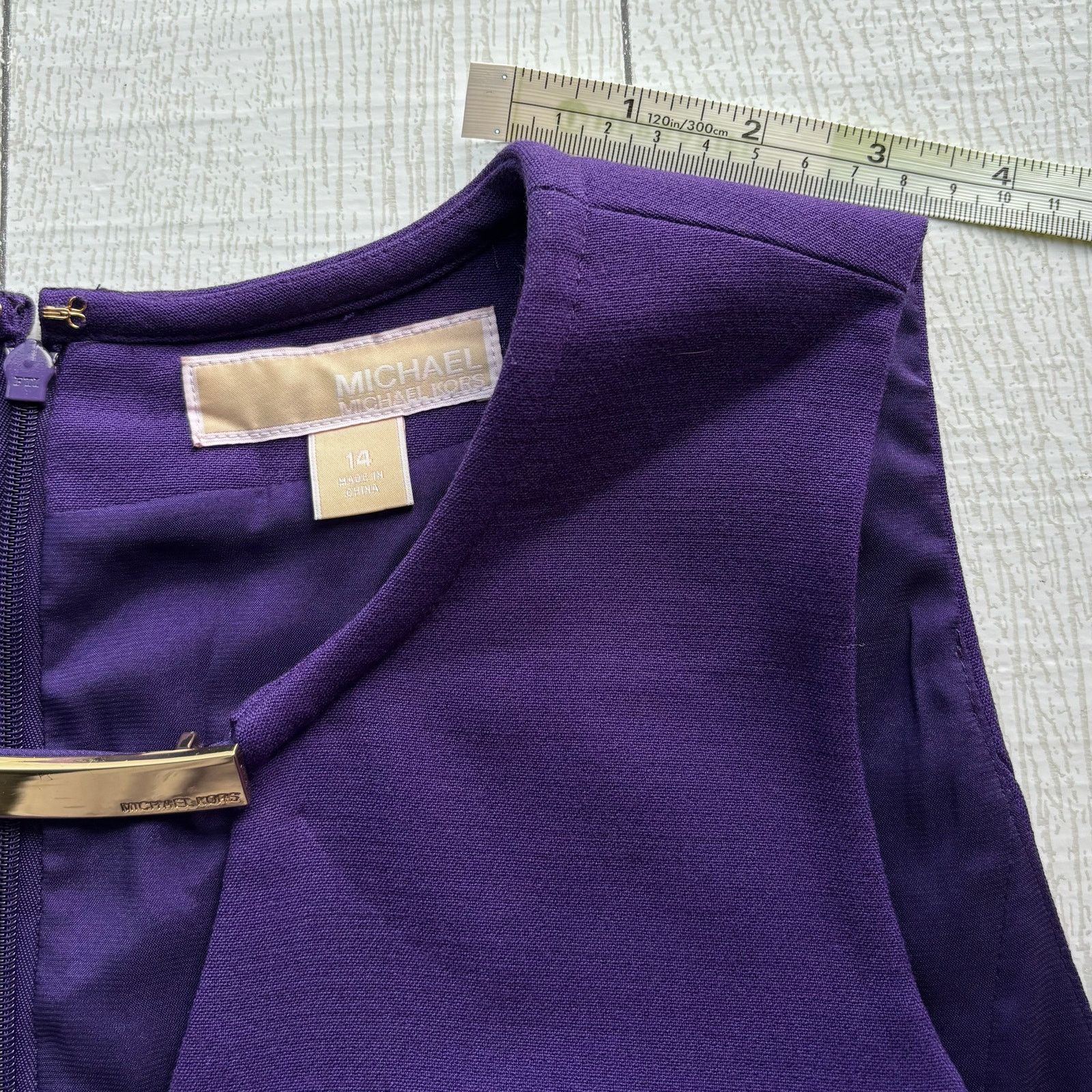 Michael Kors MICHAEL Michael Kors Purple Sleeveless Shift Dress Size 14 Size XL / US 12-14 / IT 48-50 - 8 Thumbnail